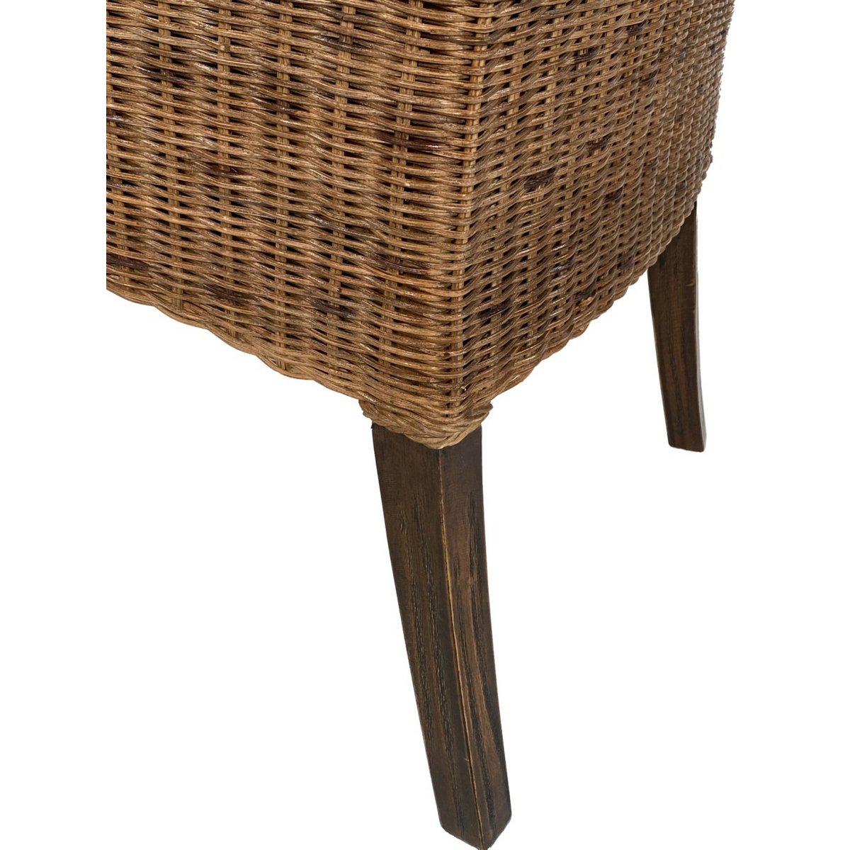 Esszimmer Stühle Set 6 Stück Rattan Armlehner Sessel Bilbao Polsterstuhl Polstersessel prairie brown
