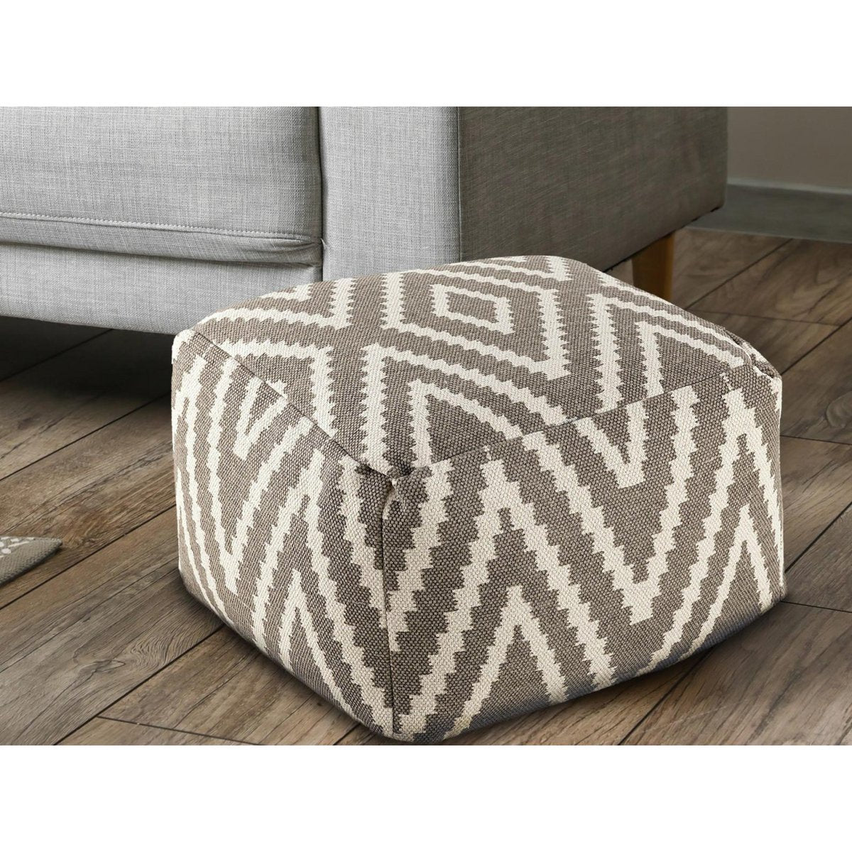 Sitzwürfel Fußhocker Sitzhocker 50x35x50cm Pouf Kelim Bodenkissen Peru schwarz taupe gelb türkis