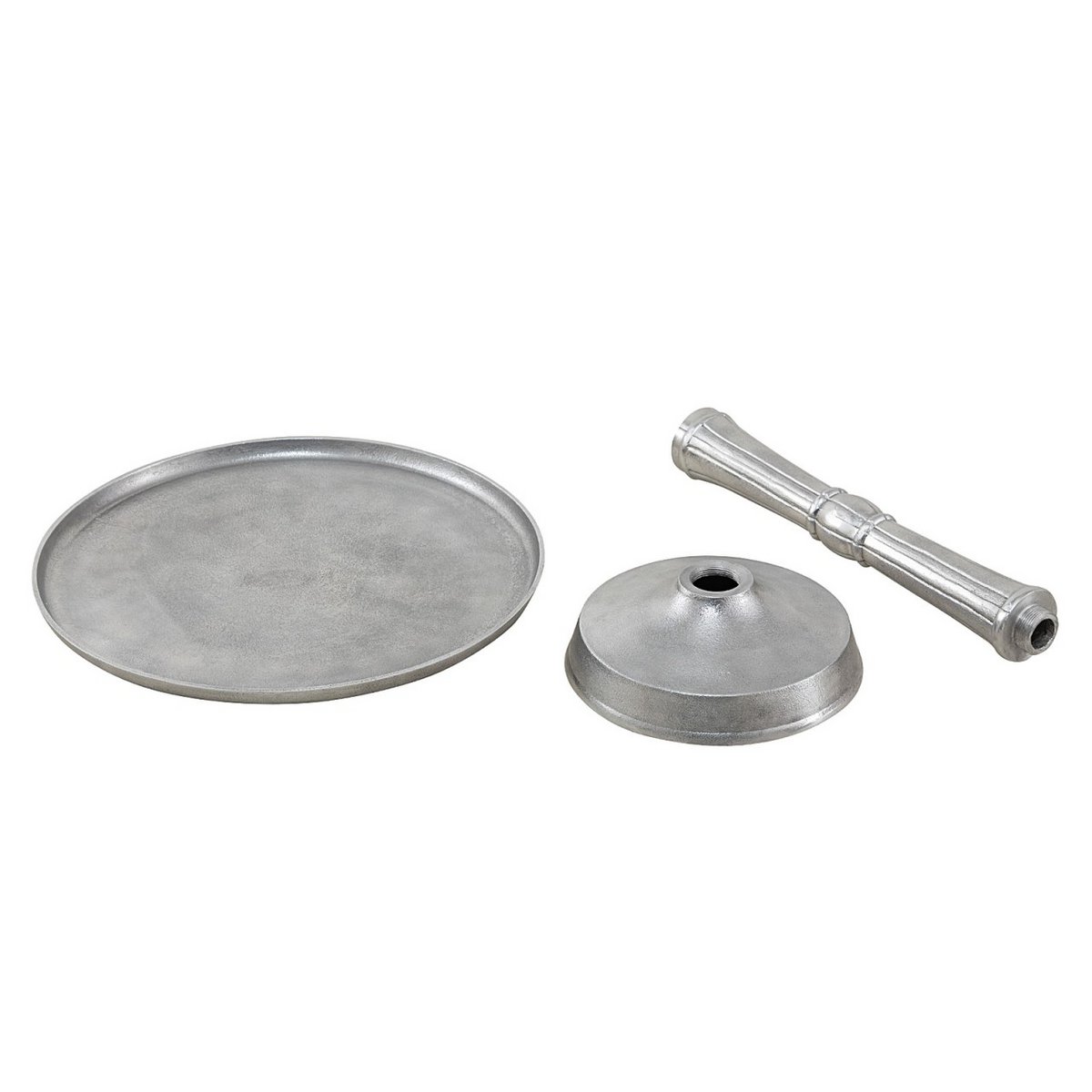 Beistelltisch Metall rund ø 44x53 cm Dekotisch Adlon silber oder gold mit Design Mittelfuß Aluminium