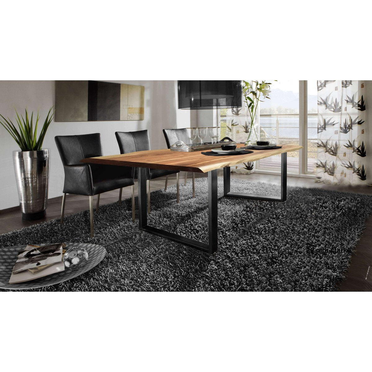 Tisch 200x100 cm, Akazie natur, 36 mm