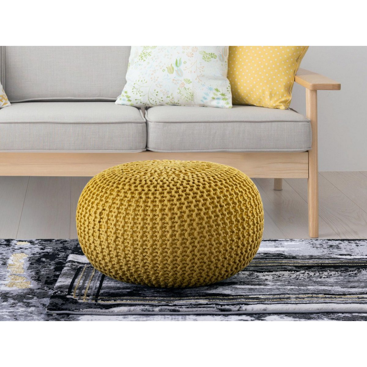 Pouf outdoor ø55cm Sitzpouf Terrasse Pool Garten