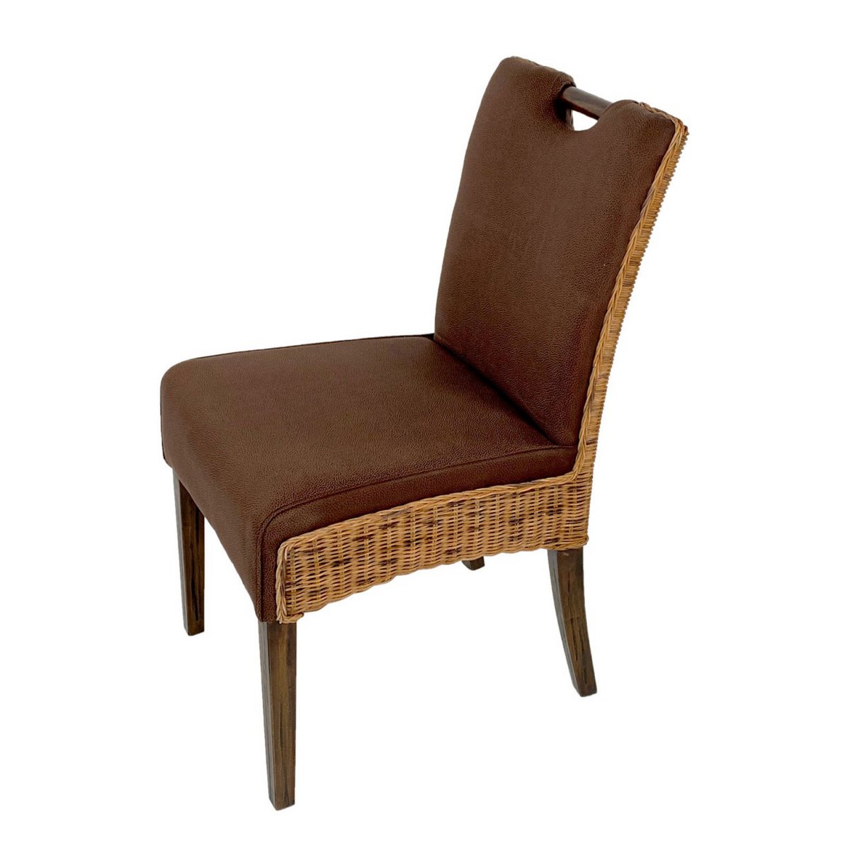 Rattanstühle Esszimmer Stühle Set 6 Stück Wintergarten Stühle Bilbao Polsterstühle prairie brown