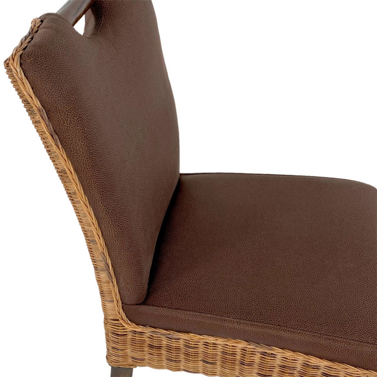 Rattanstuhl Esszimmer Bilbao mit Griff braun