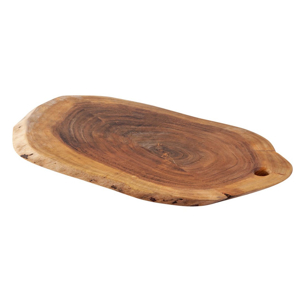 Baumscheibe Servierbrett verleimt 34x16cm o. 52x24cm Serviertablett Deko Akazie massiv