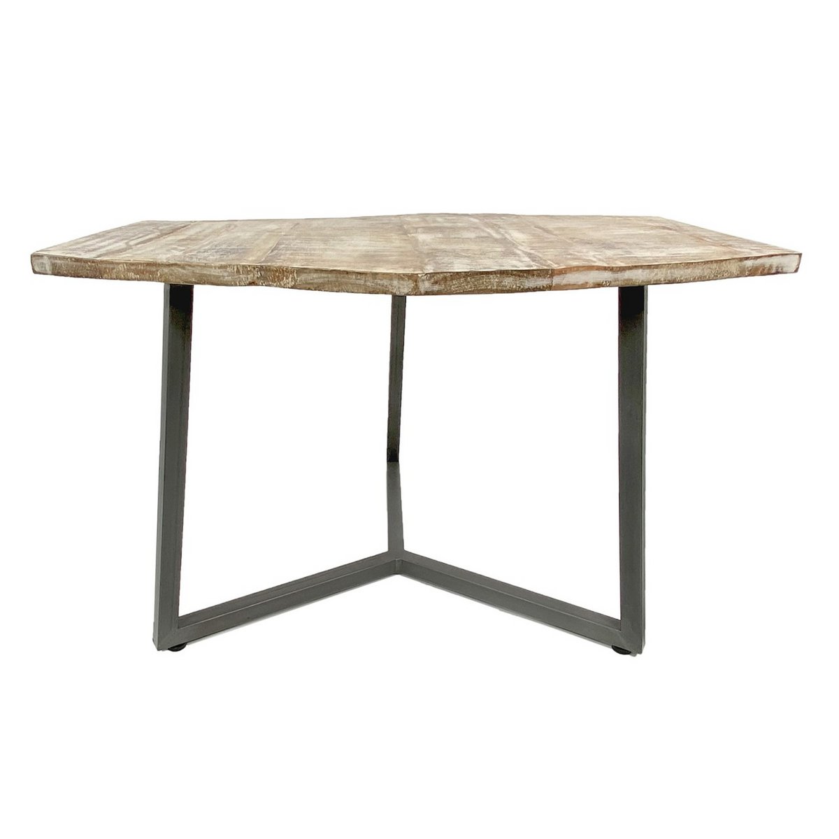 Couchtisch 74 x 56 cm nachhaltig Wohnzimmer Tisch Beistelltisch Lyon Metall-Gestell