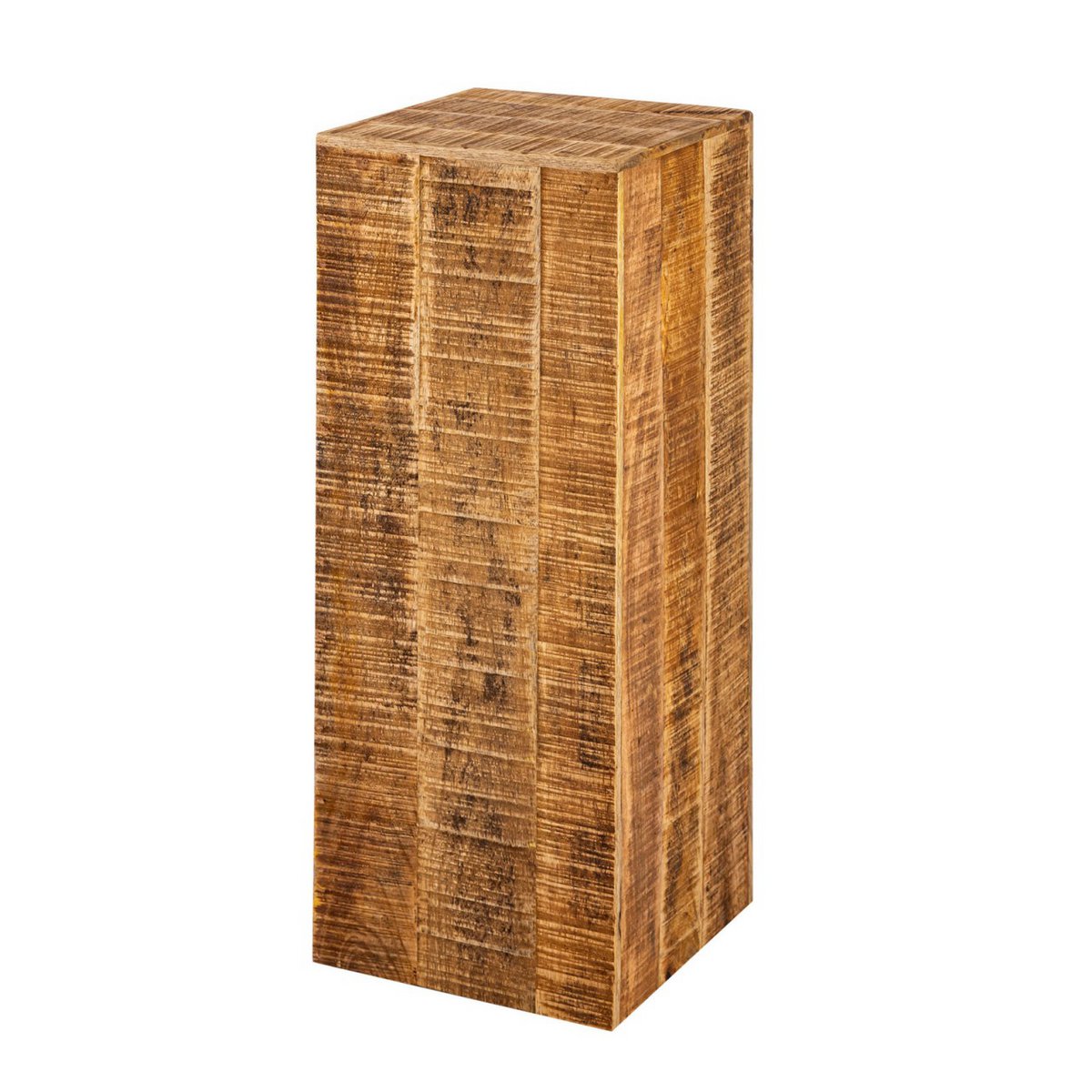 Blumensäule 27x27 H50 o. 73cm Blumen Hocker Holz Pflanzenständer Beistelltisch quadratisch Mangoholz
