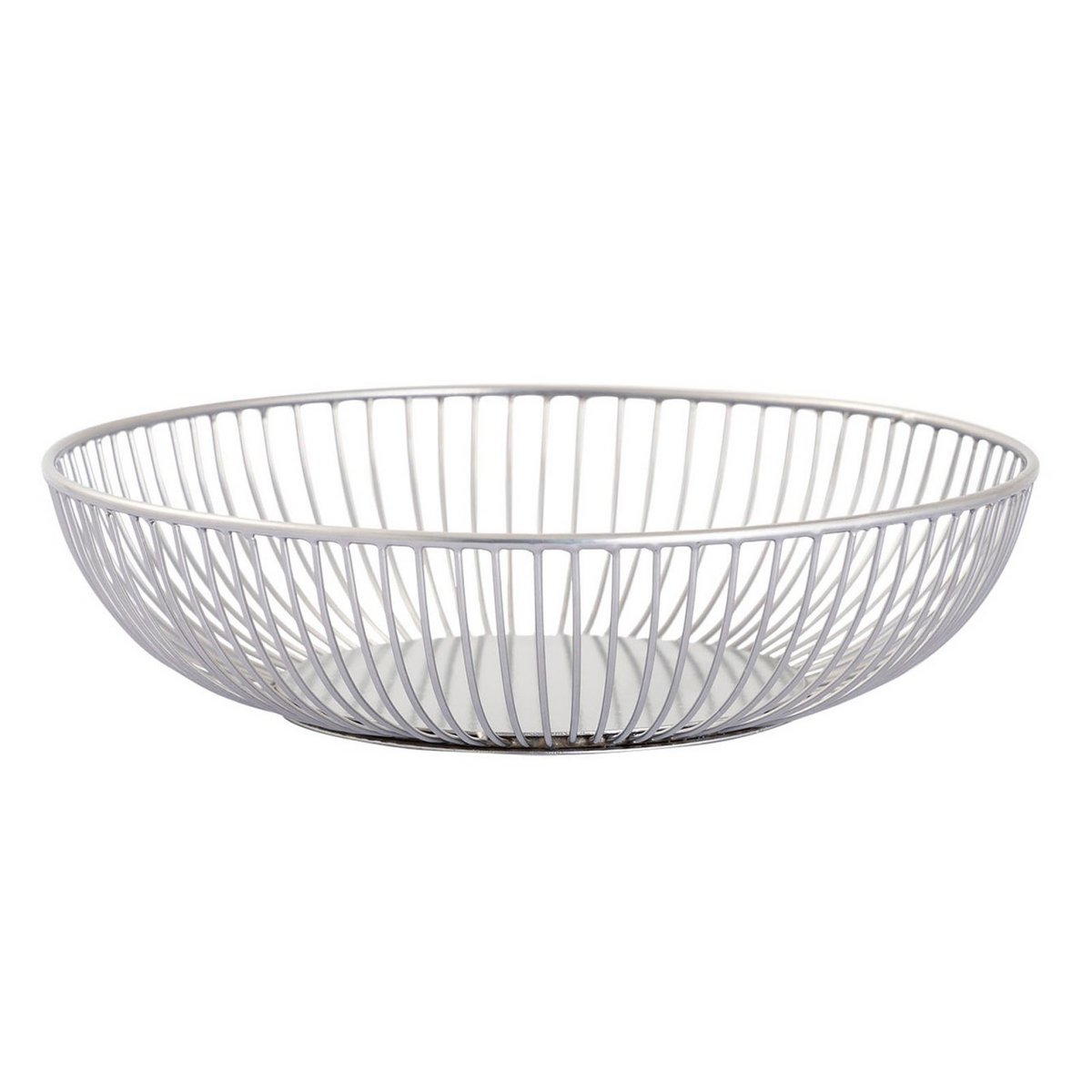 Obstschale 12-teilig Metall ø 28 x 7 cm Set 2 x 6 VE rund Brotkorb Rom schwarz o. silber O