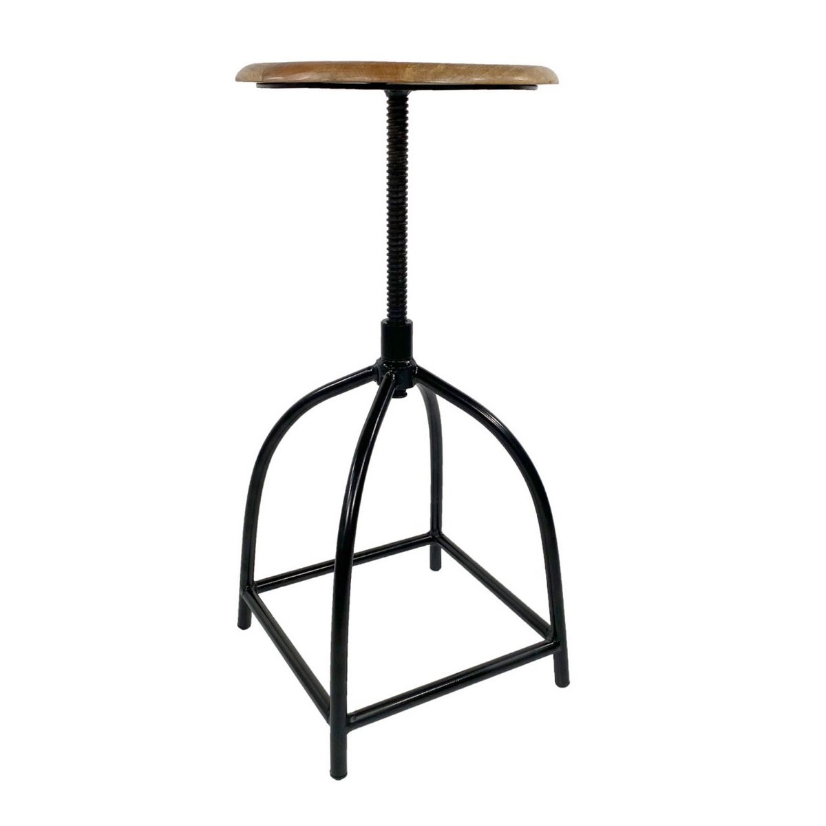 Drehhocker Barhocker Hocker Drehstuhl höhenverstellbar Liverpool Massivholz nachhaltig Metall Gestel