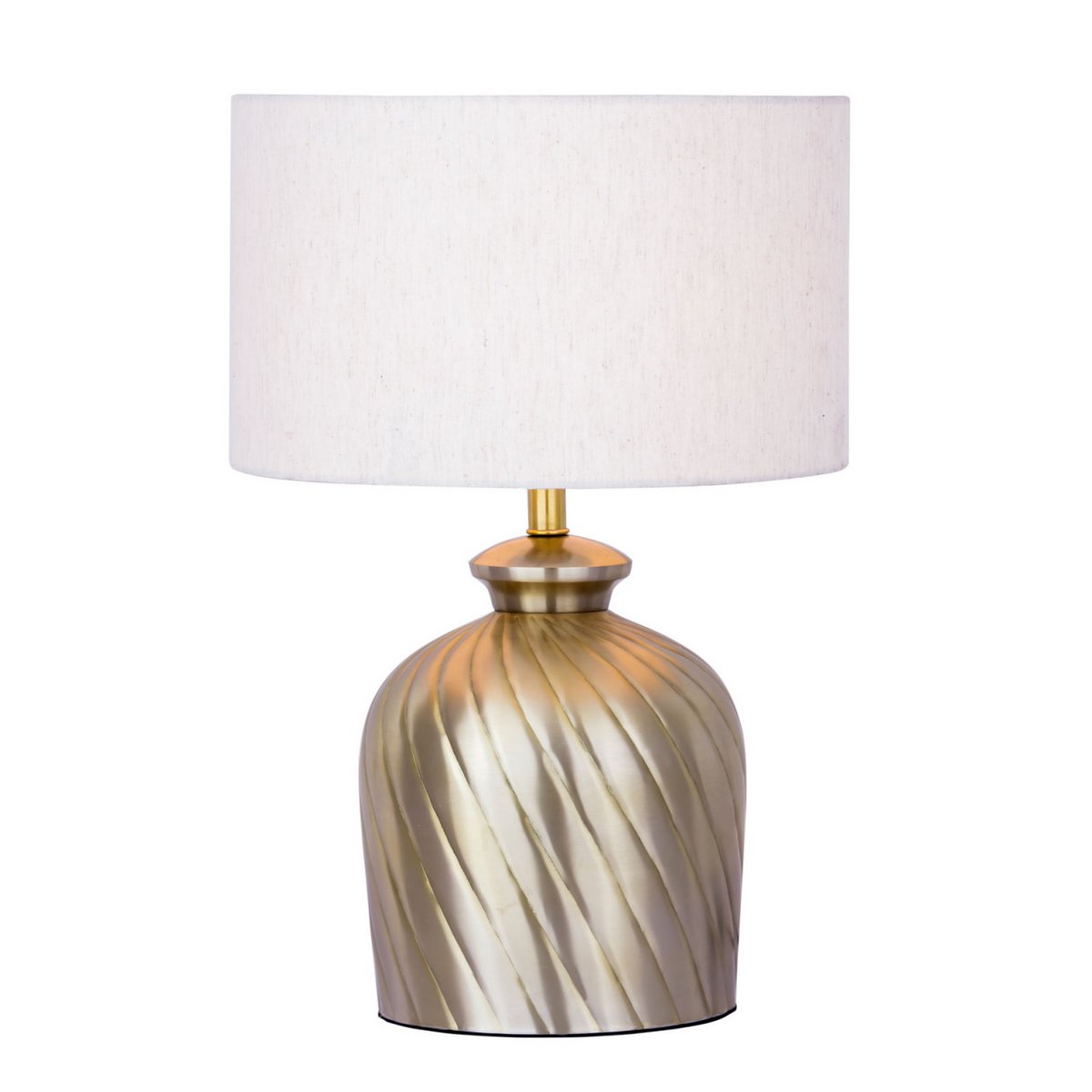 Tischlampe Nachttischlampe ø 30 x H 52 cm Tischleuchte Dekolampe Metall Sockel gold silber
