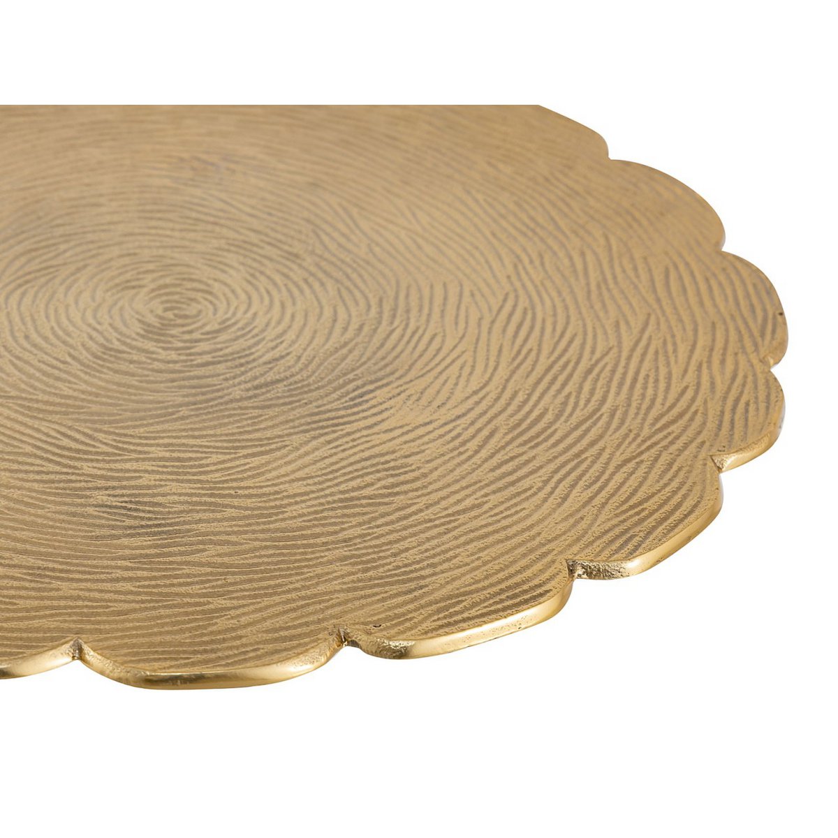 Beistelltisch Metall Dekotisch Hilton ø 35 x H 45 cm rund Aluminium mit Struktur silber od. gold