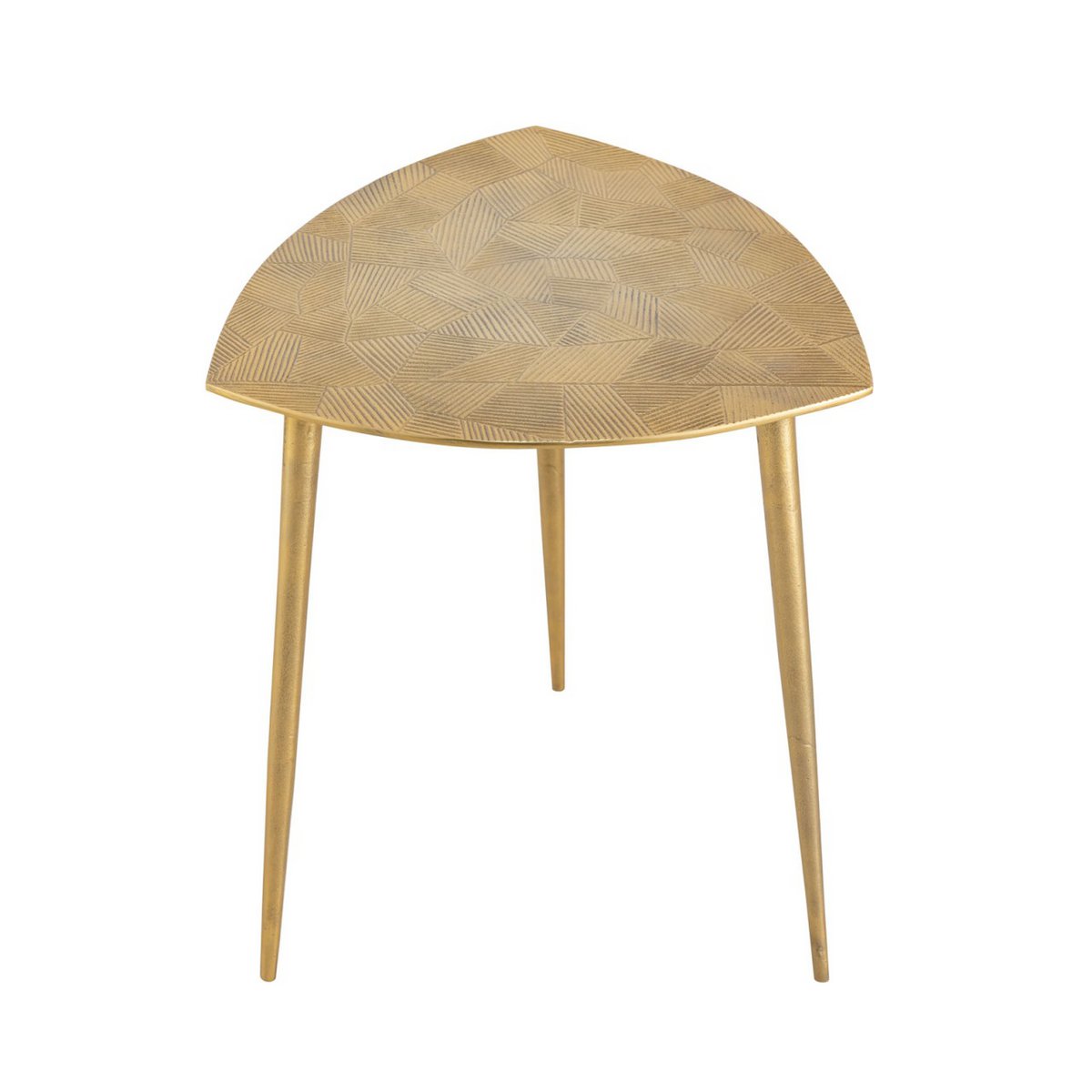 Beistelltisch Metall Dekotisch Alster 40x45x40 cm dreieckig klass. Design Aluminium silber o. gold