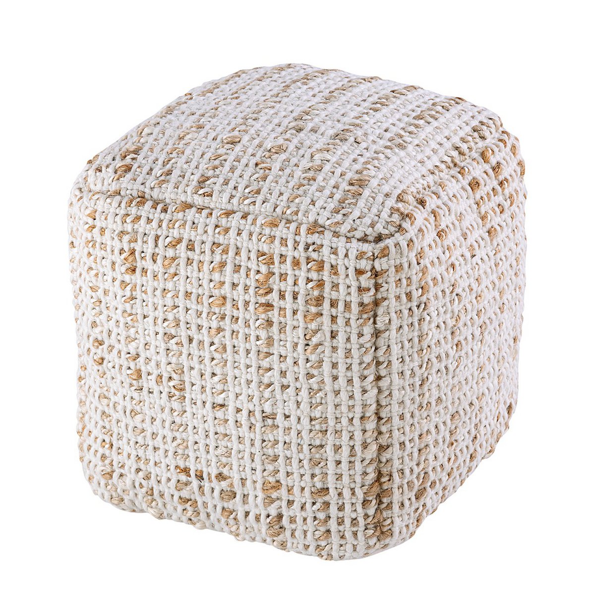 Sitzpouf quadratisch Sitzhocker Jute 40x40x40cm Deko Hocker natur Jutehocker Bodenkissen Fußhocker