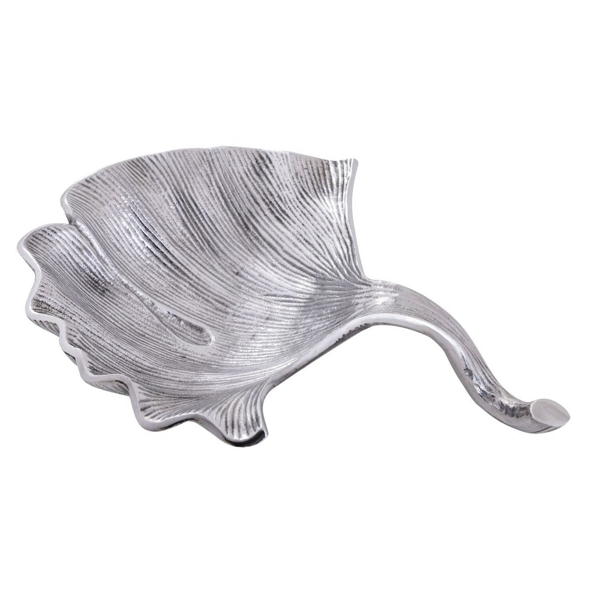 Dekoschale Schale Aluminium Ginkgo groß gold o. silber Blattschale