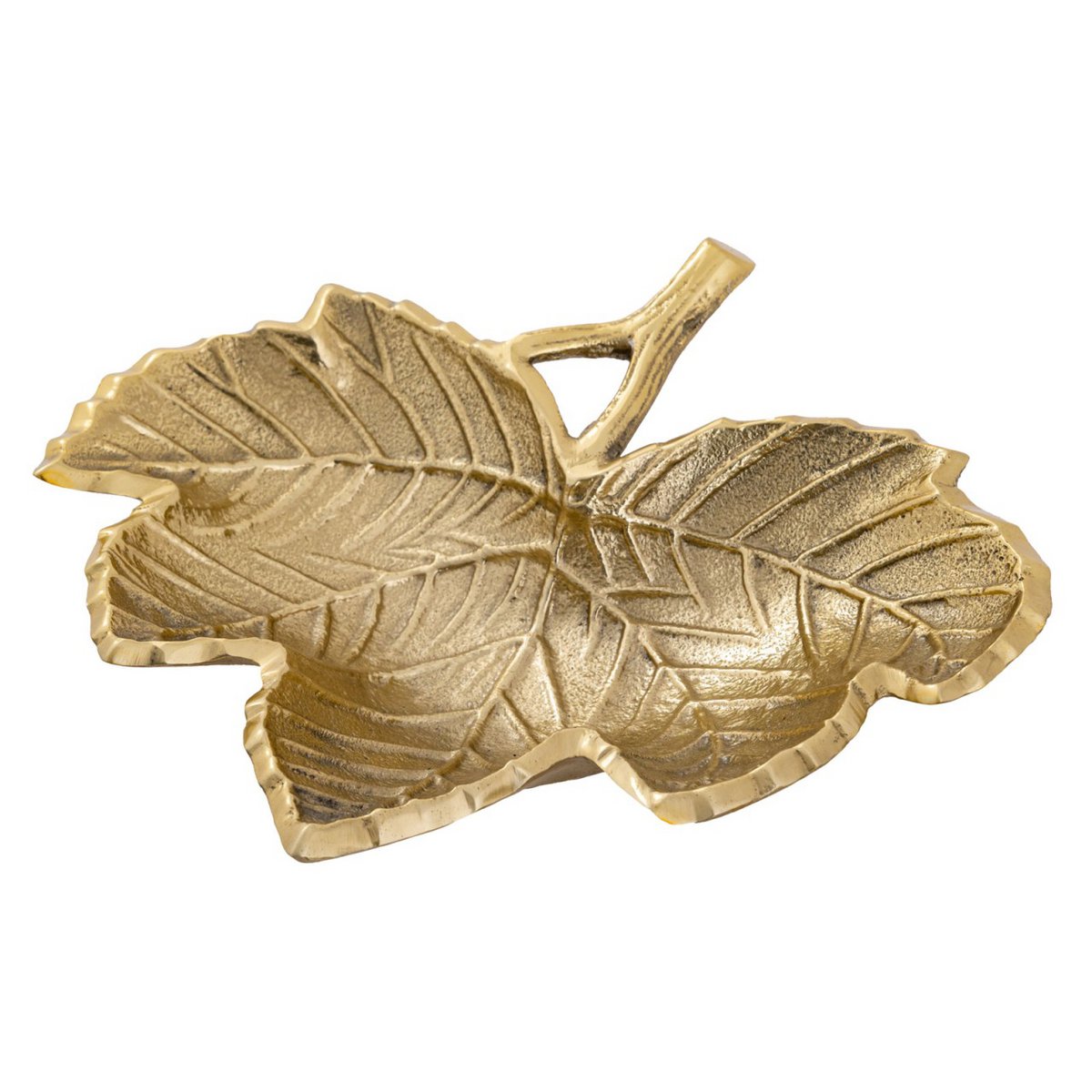 Dekoschale Schale Aluminium Leaf gold o. silber Blattschale