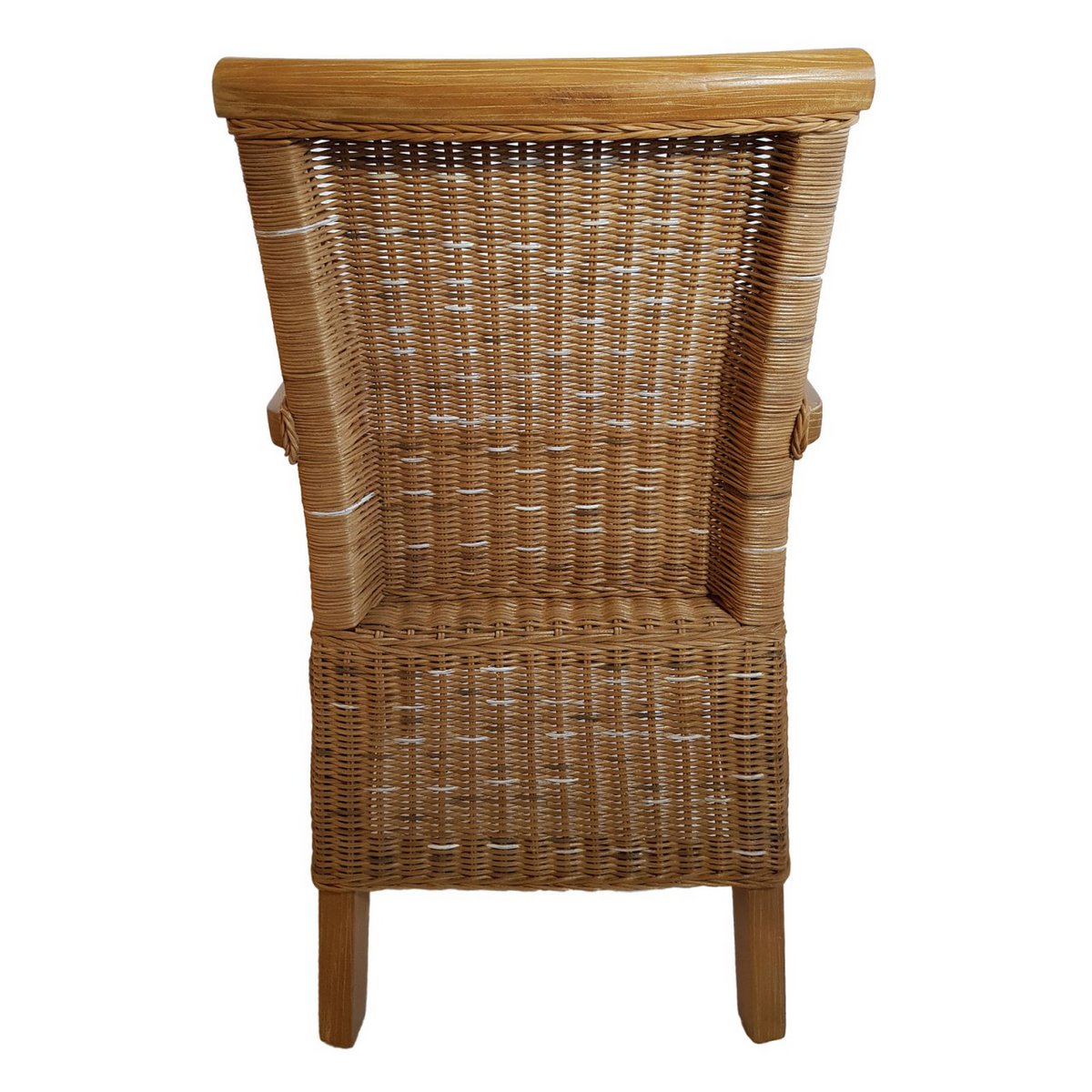 Esszimmer Stühle Set mit Armlehnen 2 Stück Rattanstuhl Perth capuccino Korbstuhl Sessel nachhaltig