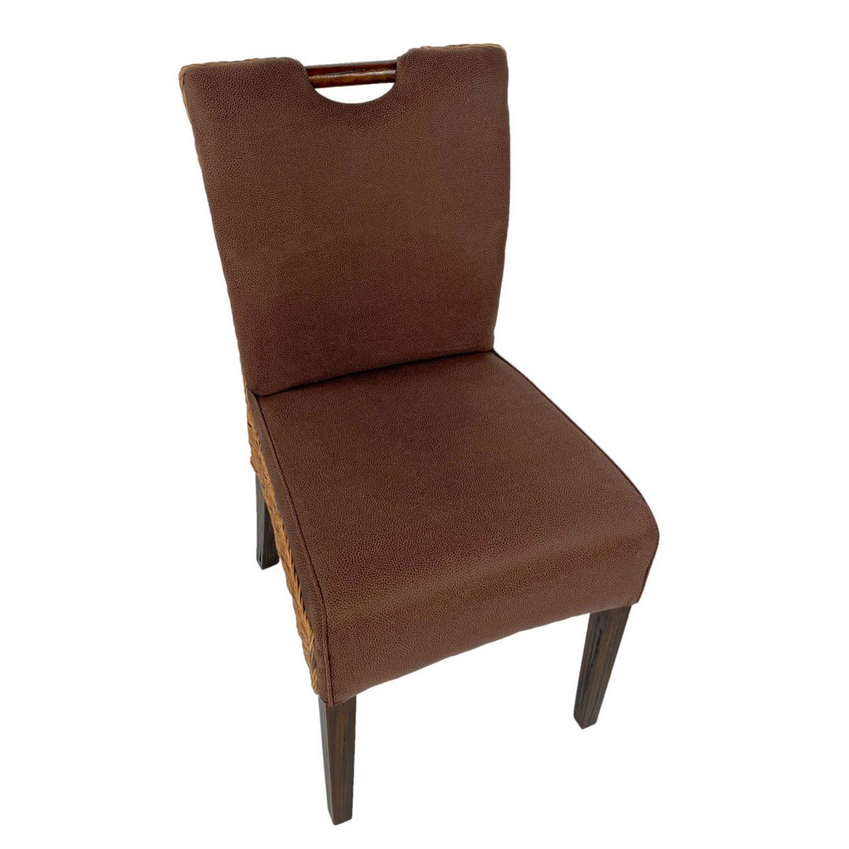 Rattanstühle Esszimmer Stühle Set 6 Stück Wintergarten Stühle Bilbao Polsterstühle prairie brown