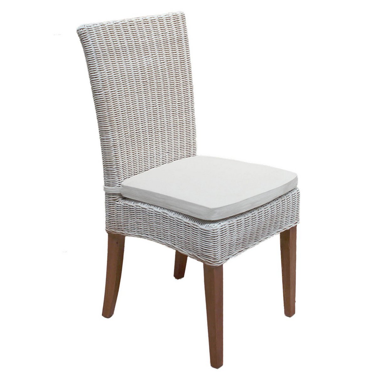 Esszimmer Stühle 6 Stück Rattanstühle Esstisch Stühle Wintergarten Cardine weiß