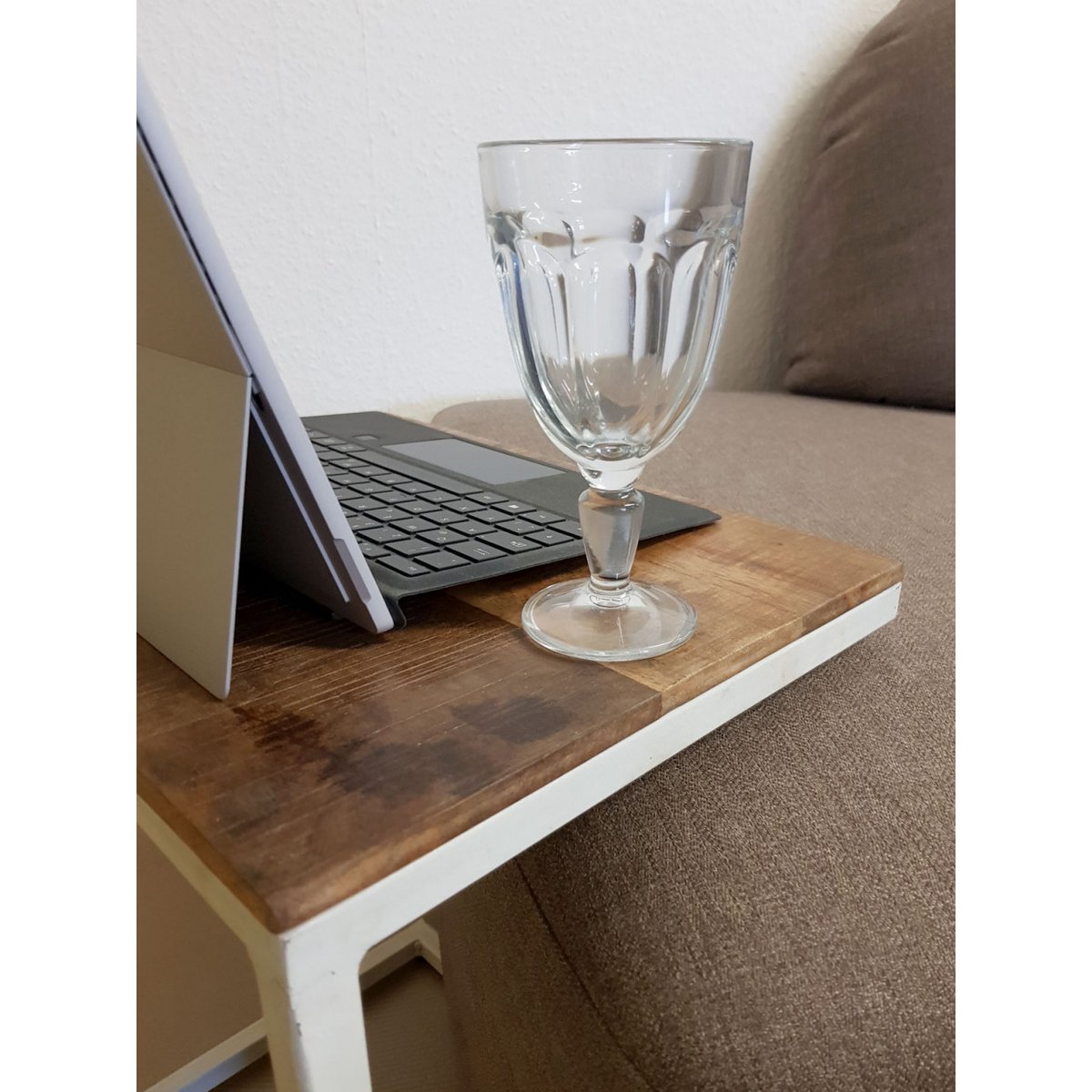 Couchtisch 2er Set B 40 H 51 cm Wohnzimmer-Tisch-Set Beistelltisch Atlanta Metall Gestell