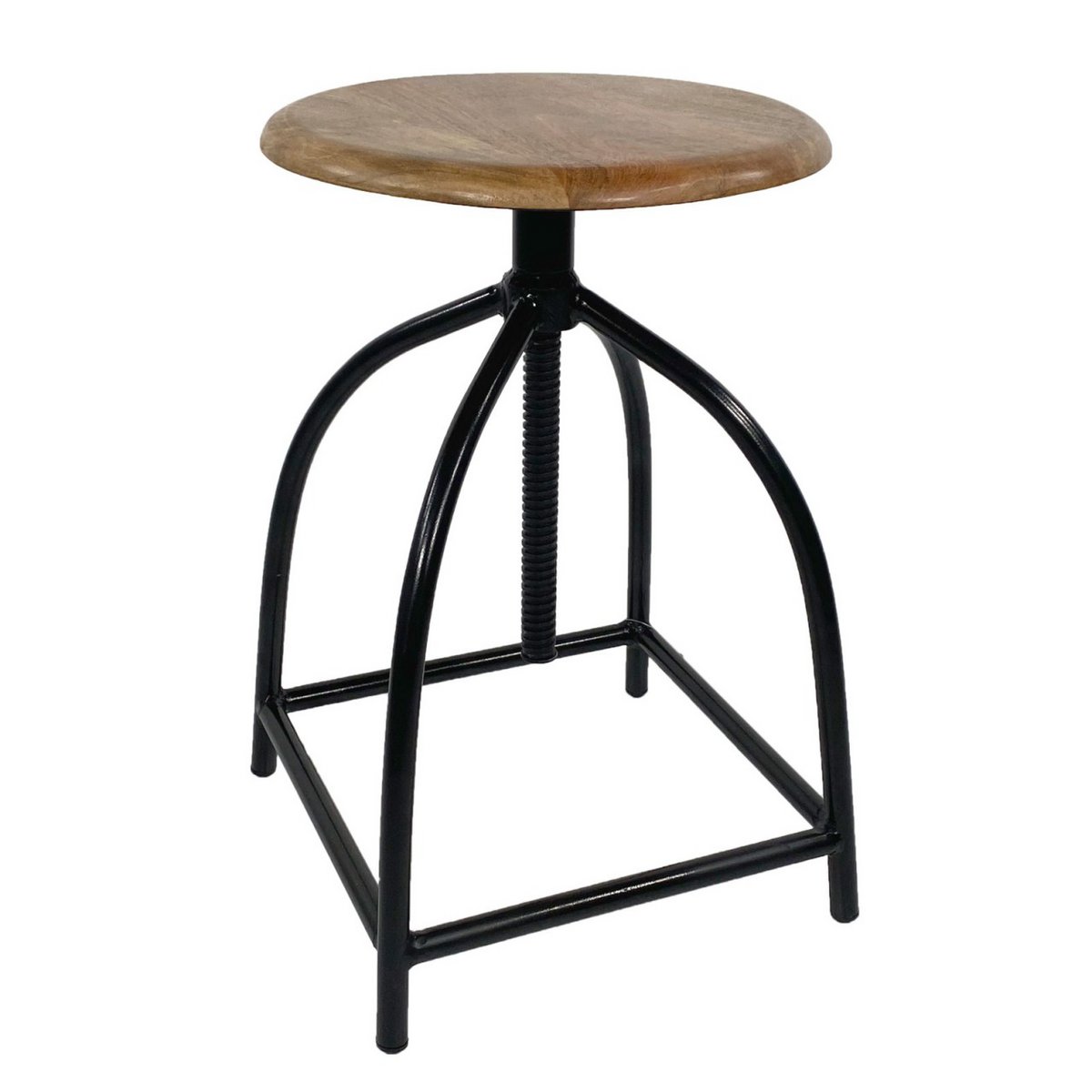 Drehhocker Barhocker Hocker Drehstuhl höhenverstellbar Liverpool Massivholz nachhaltig Metall Gestel