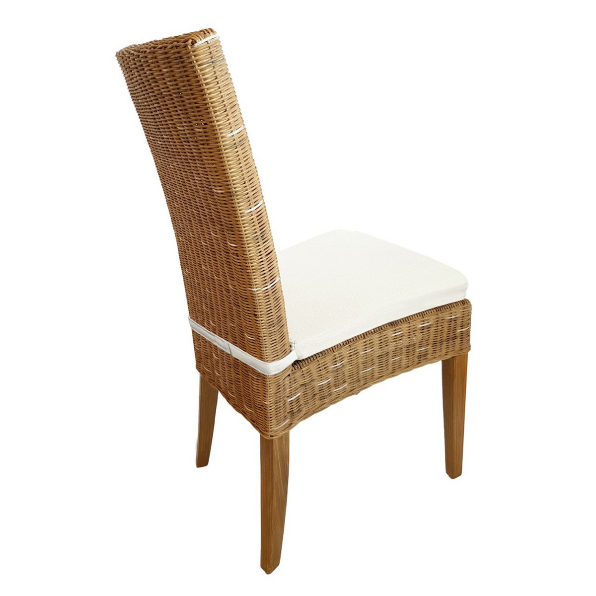 Esszimmer Stuhl Rattanstuhl Wintergarten Stuhl Korbstuhl nachhaltig Cardine cappuccino natur