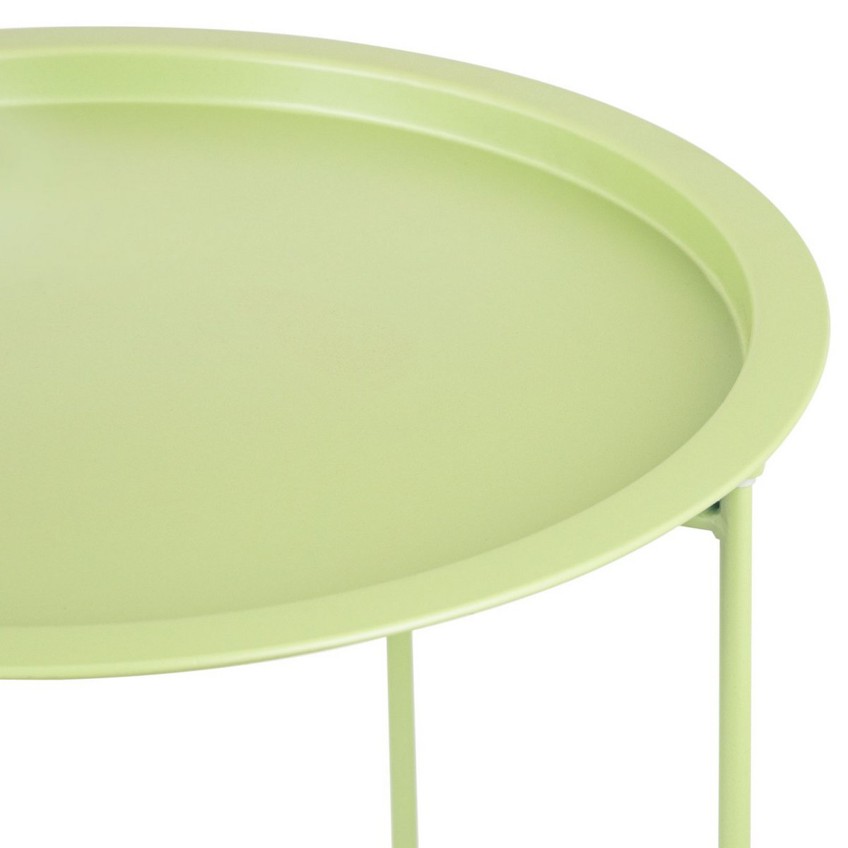 Beistelltisch Ø 47 H 51 2. Wahl Gartentisch Balkon Tisch Terassentisch rund Alberta Metall klein ver