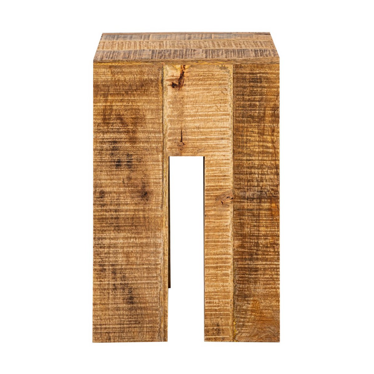 Hocker quadratisch 28 x 45 x 28 cm Blumenhocker Blumensäule Sitzhocker Beistelltisch Mangoholz