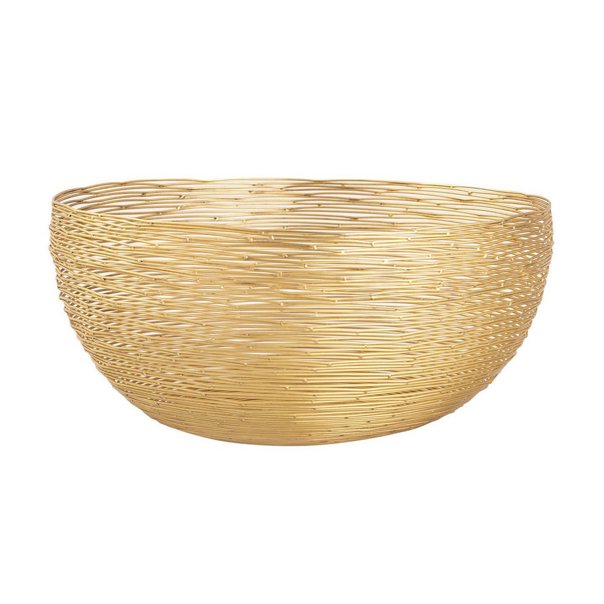 Obstkorb 4-teilig ø 30 cm H 13 cm Brotkorb Obstschale Metall rund silber o. gold dollce Drahtstrukt