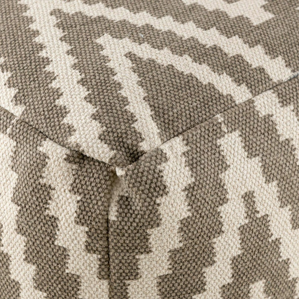 Sitzwürfel Fußhocker Sitzhocker 50x35x50cm Pouf Kelim Bodenkissen Peru schwarz taupe gelb türkis