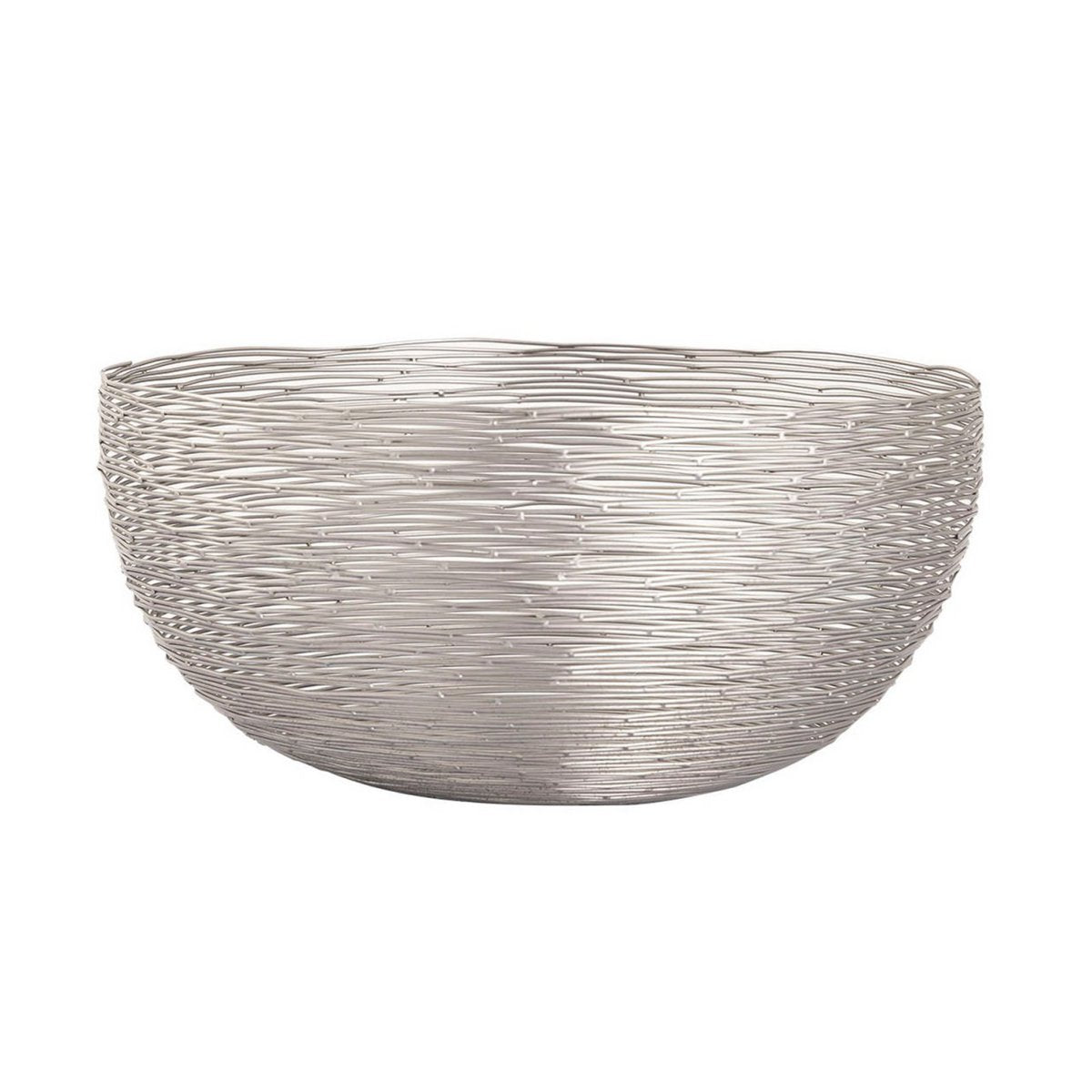 Obstkorb 4-teilig ø 30 cm H 13 cm Brotkorb Obstschale Metall rund silber o. gold dollce Drahtstrukt