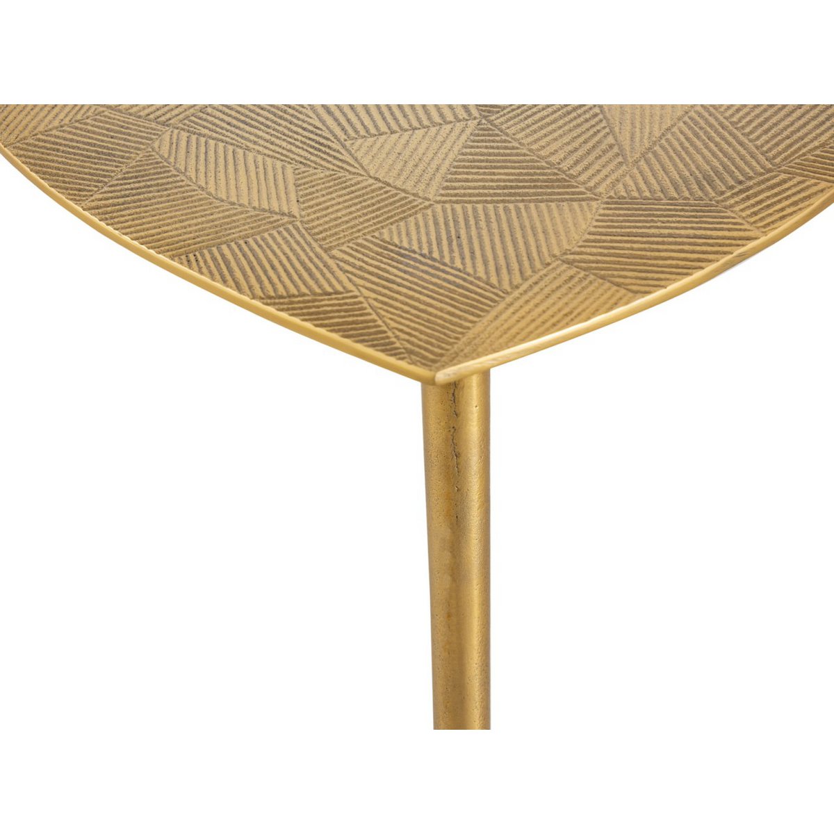 Beistelltisch Metall Dekotisch Alster 40x45x40 cm dreieckig klass. Design Aluminium silber o. gold