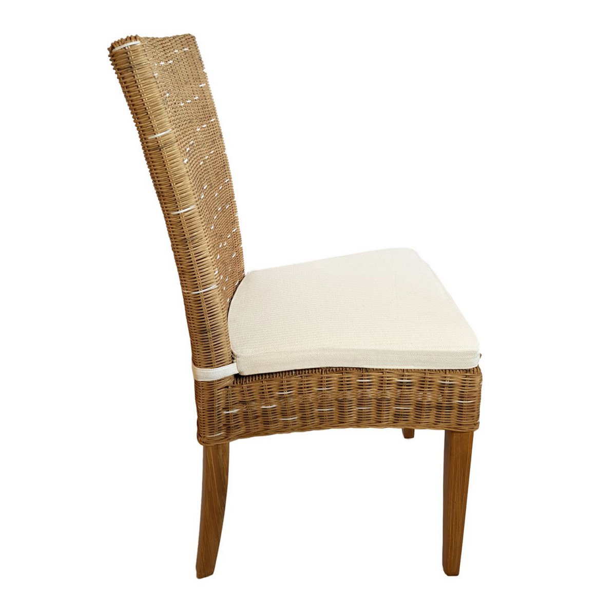Esszimmer Stuhl Rattanstuhl Wintergarten Stuhl Korbstuhl nachhaltig Cardine cappuccino natur