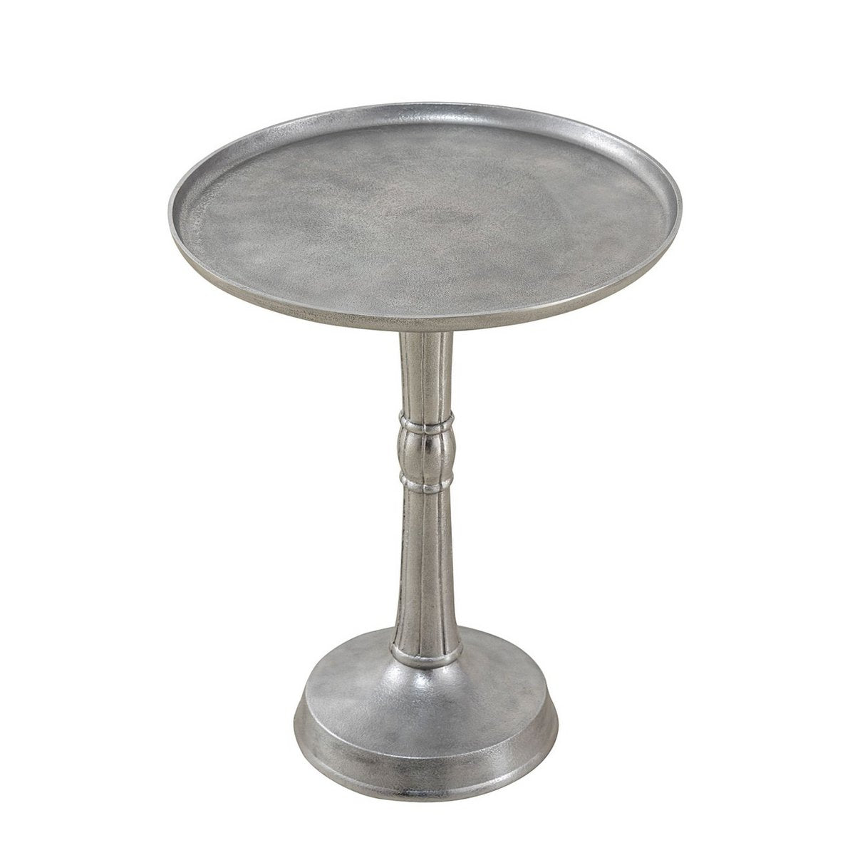 Beistelltisch Metall rund ø 44x53 cm Dekotisch Adlon silber oder gold mit Design Mittelfuß Aluminium