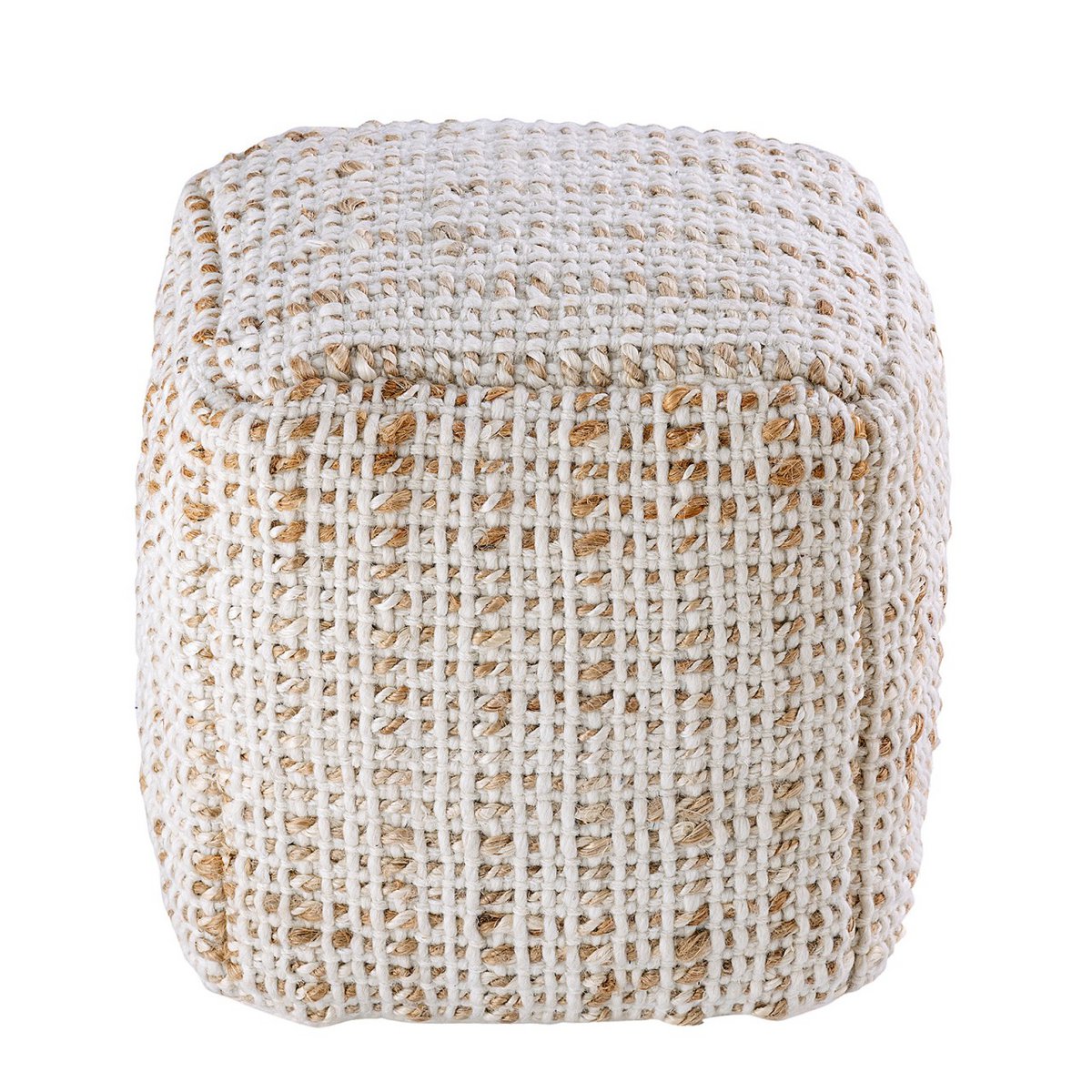 Sitzpouf quadratisch Sitzhocker Jute 40x40x40cm Deko Hocker natur Jutehocker Bodenkissen Fußhocker
