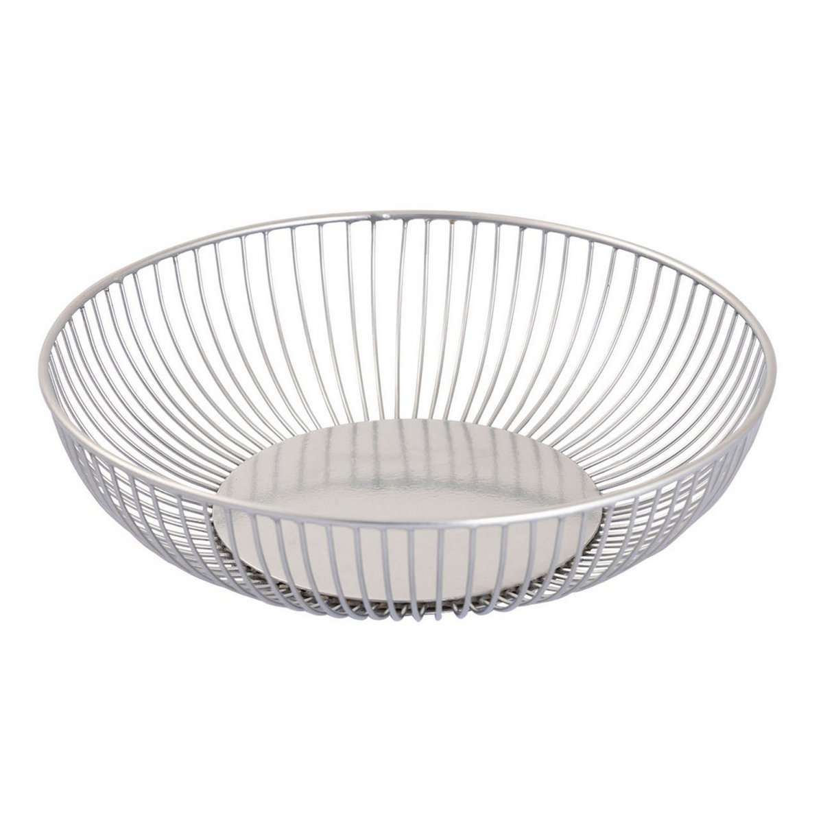 Obstschale 12-teilig Metall ø 28 x 7 cm Set 2 x 6 VE rund Brotkorb Rom schwarz o. silber O