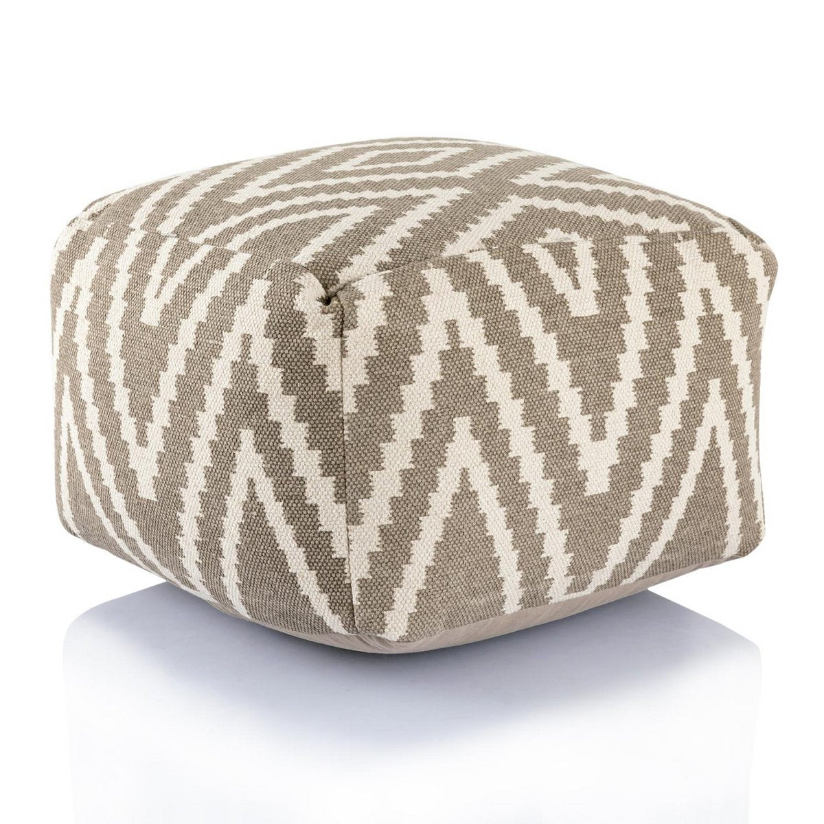 Sitzwürfel Fußhocker Sitzhocker 50x35x50cm Pouf Kelim Bodenkissen Peru schwarz taupe gelb türkis