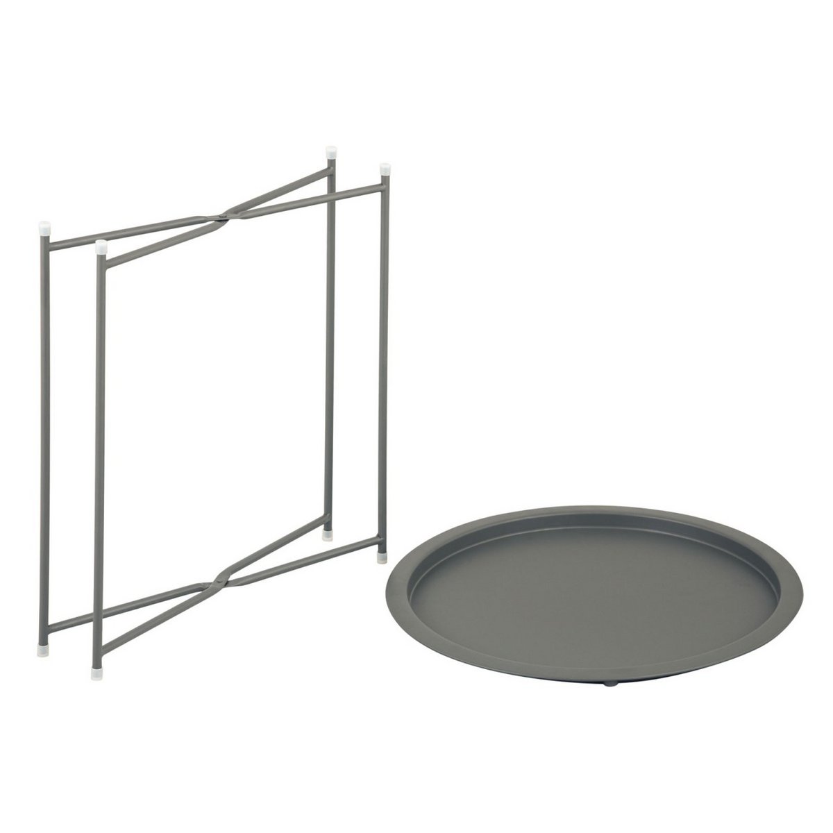 Beistelltisch Ø 47 H 51 2. Wahl Gartentisch Balkon Tisch Terassentisch rund Alberta Metall klein ver