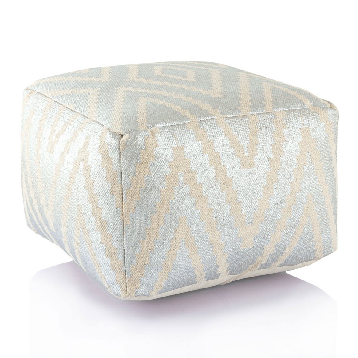 Sitzwürfel Fußhocker Sitzhocker 50x35x50cm Pouf Kelim Bodenkissen Peru schwarz taupe gelb türkis