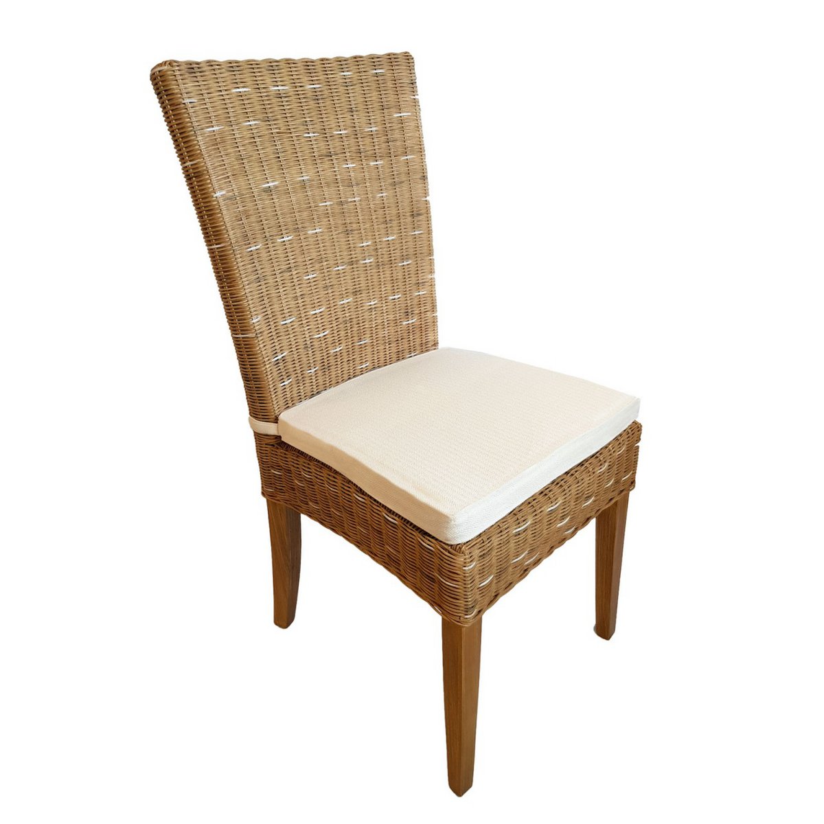 Esszimmer Stuhl Rattanstuhl Wintergarten Stuhl Korbstuhl nachhaltig Cardine cappuccino natur
