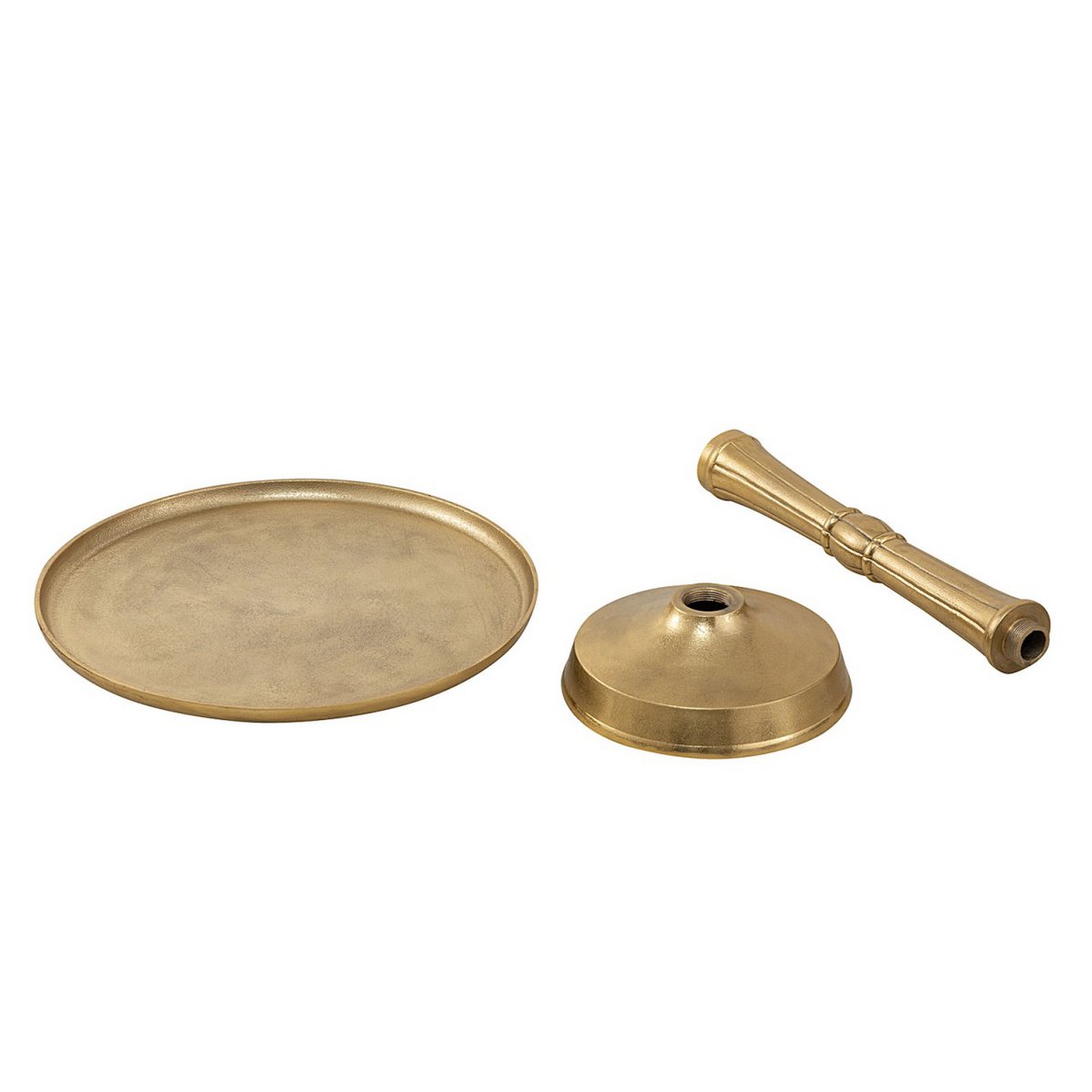 Beistelltisch Metall rund ø 44x53 cm Dekotisch Adlon silber oder gold mit Design Mittelfuß Aluminium