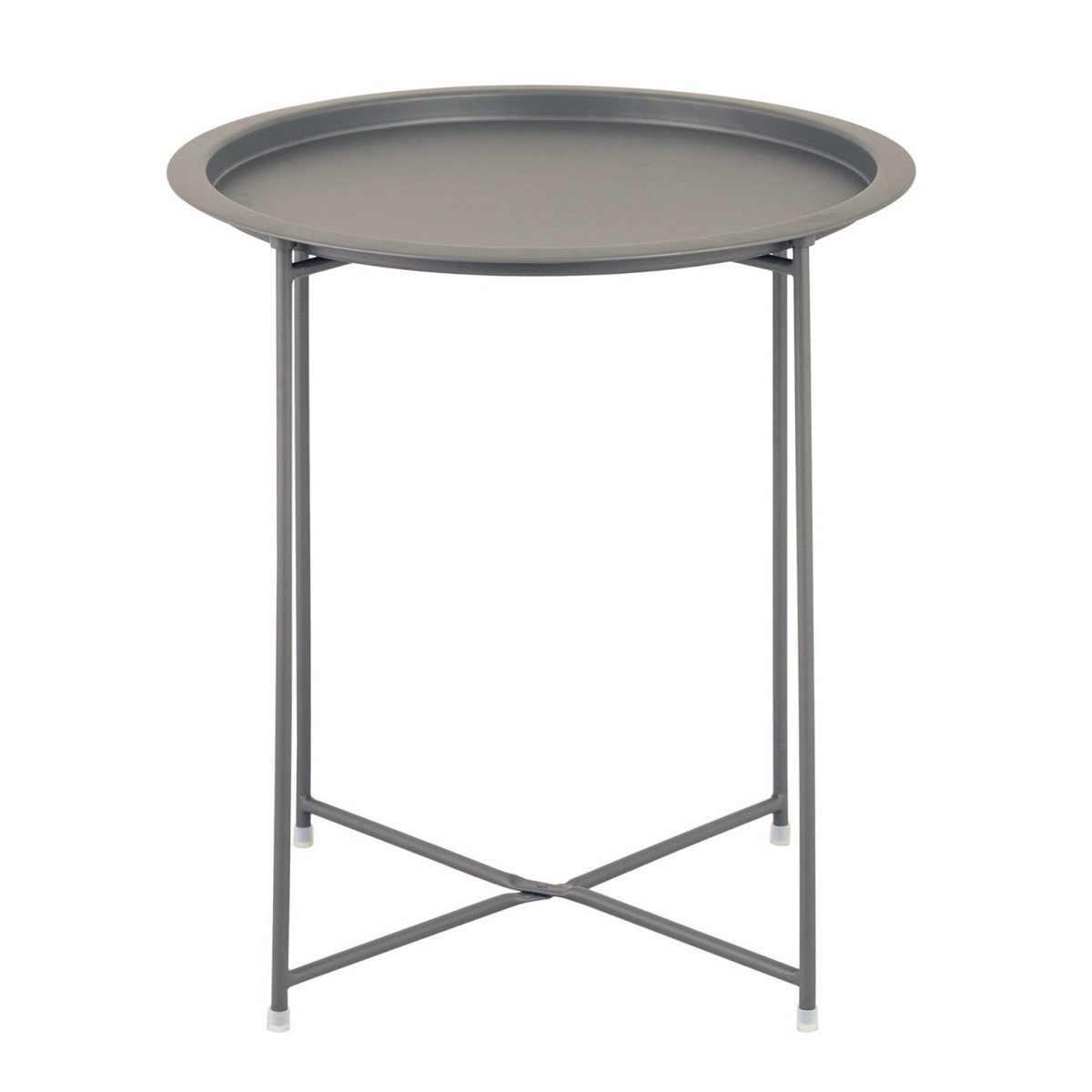 Beistelltisch Ø 47 H 51 2. Wahl Gartentisch Balkon Tisch Terassentisch rund Alberta Metall klein ver