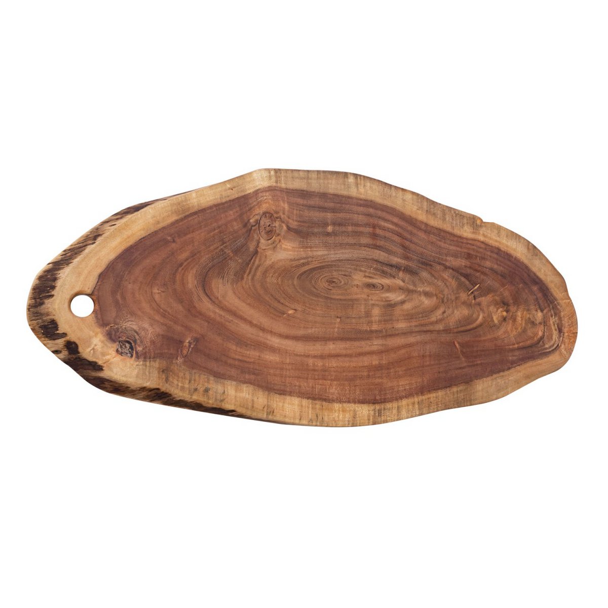 Servierbrett Baumscheibe 34x216cm o. 52x24cm Schneidebrett Holz Serviertablett Deko Akazie massiv