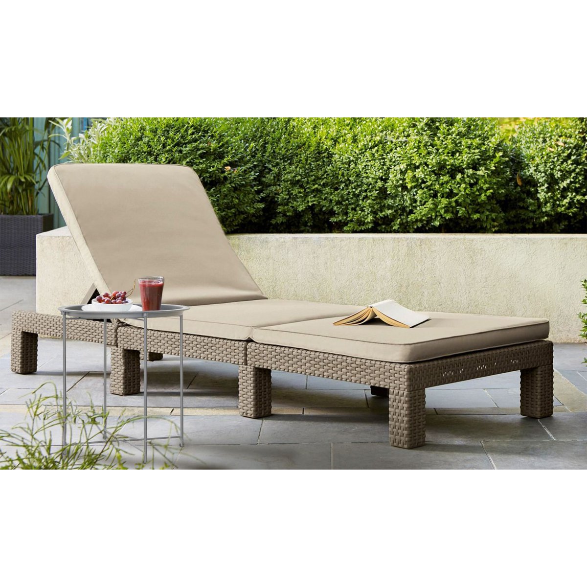 Beistelltisch Ø 47 H 51 2. Wahl Gartentisch Balkon Tisch Terassentisch rund Alberta Metall klein ver