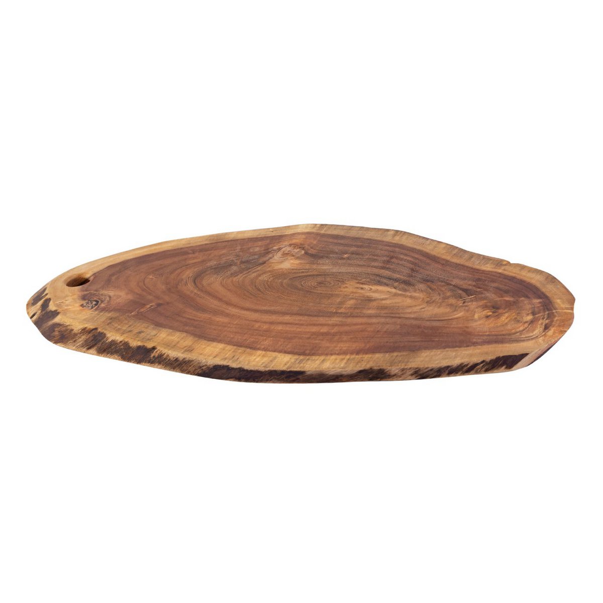 Servierbrett Baumscheibe 34x216cm o. 52x24cm Schneidebrett Holz Serviertablett Deko Akazie massiv