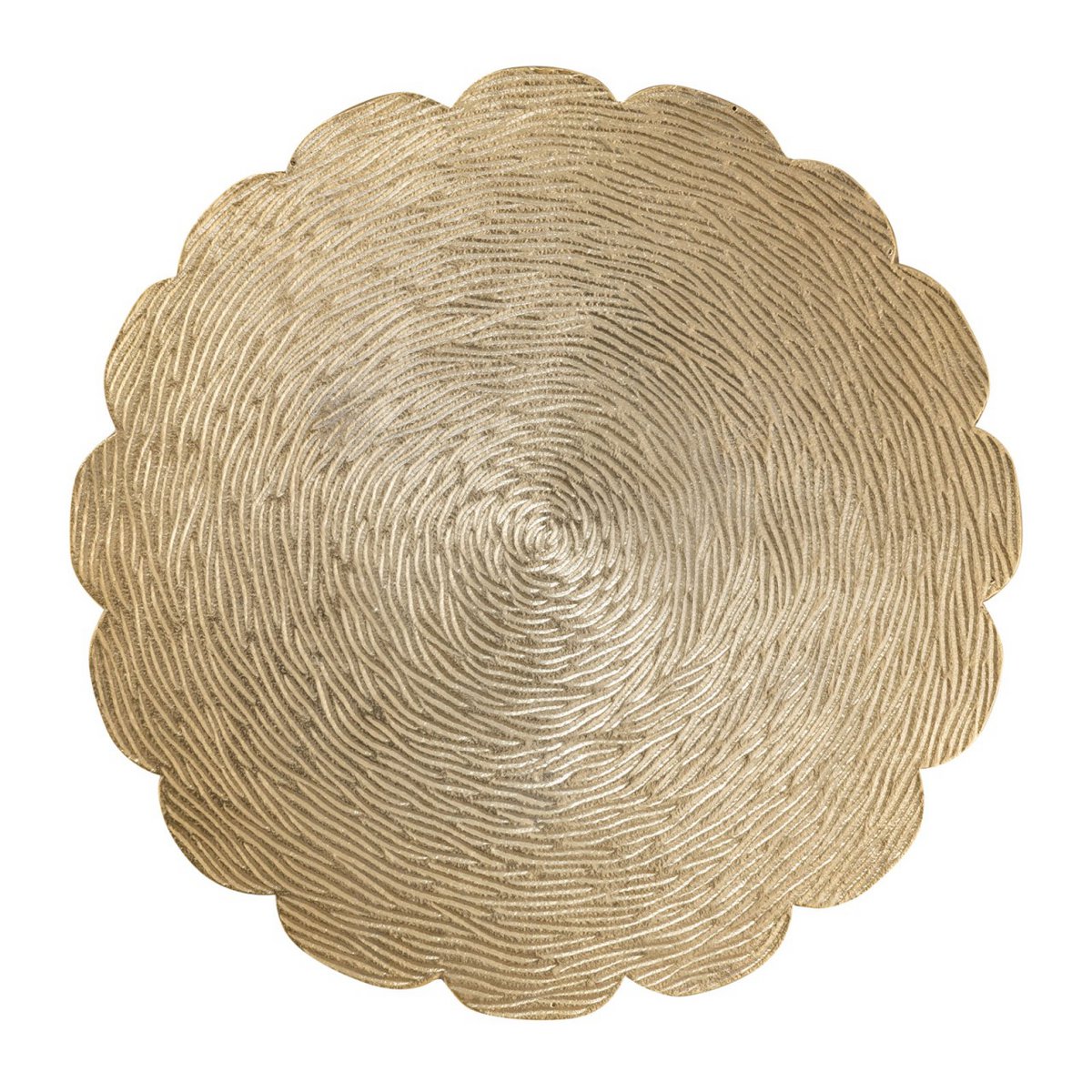 Beistelltisch Metall Dekotisch Hilton ø 35 x H 45 cm rund Aluminium mit Struktur silber od. gold