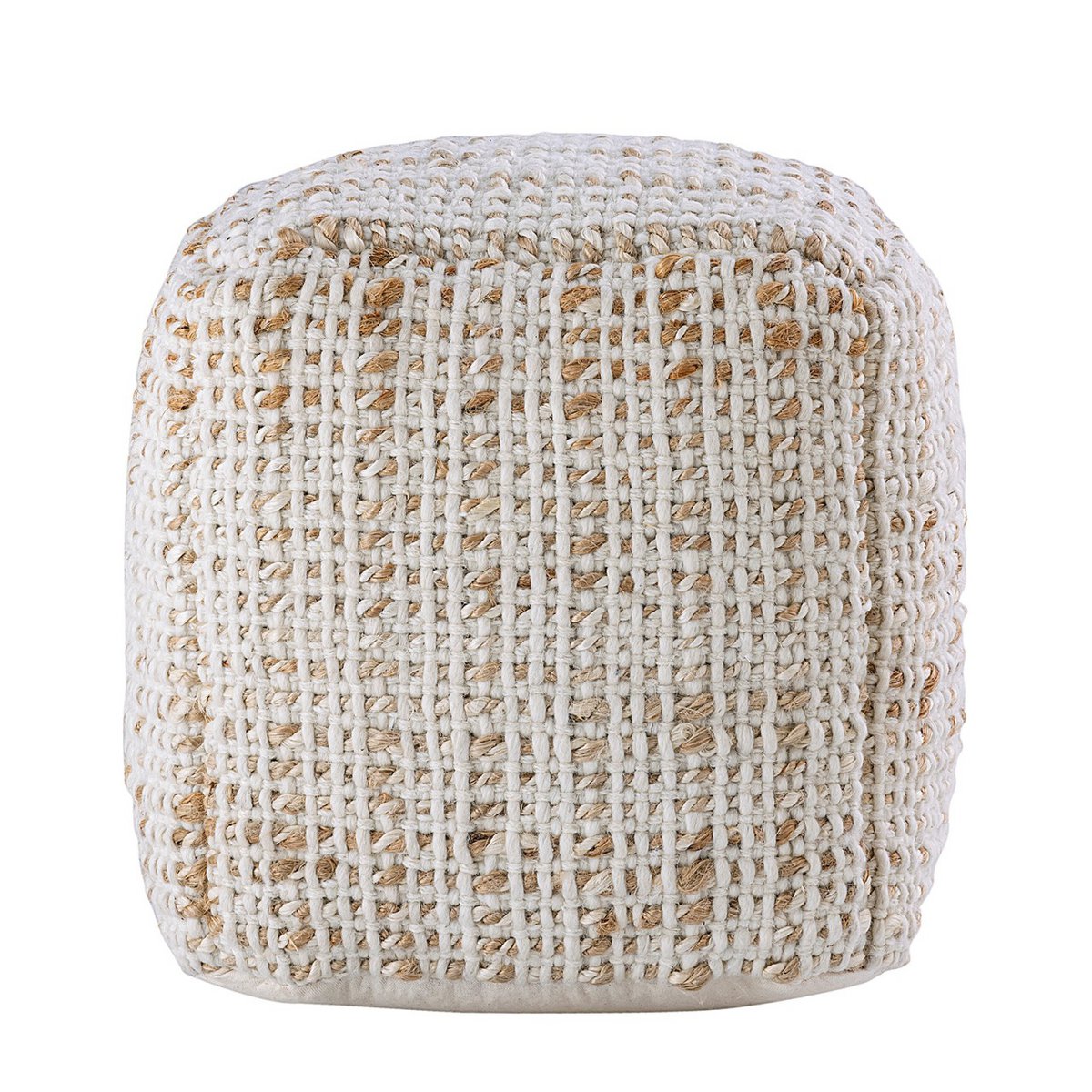 Sitzpouf quadratisch Sitzhocker Jute 40x40x40cm Deko Hocker natur Jutehocker Bodenkissen Fußhocker