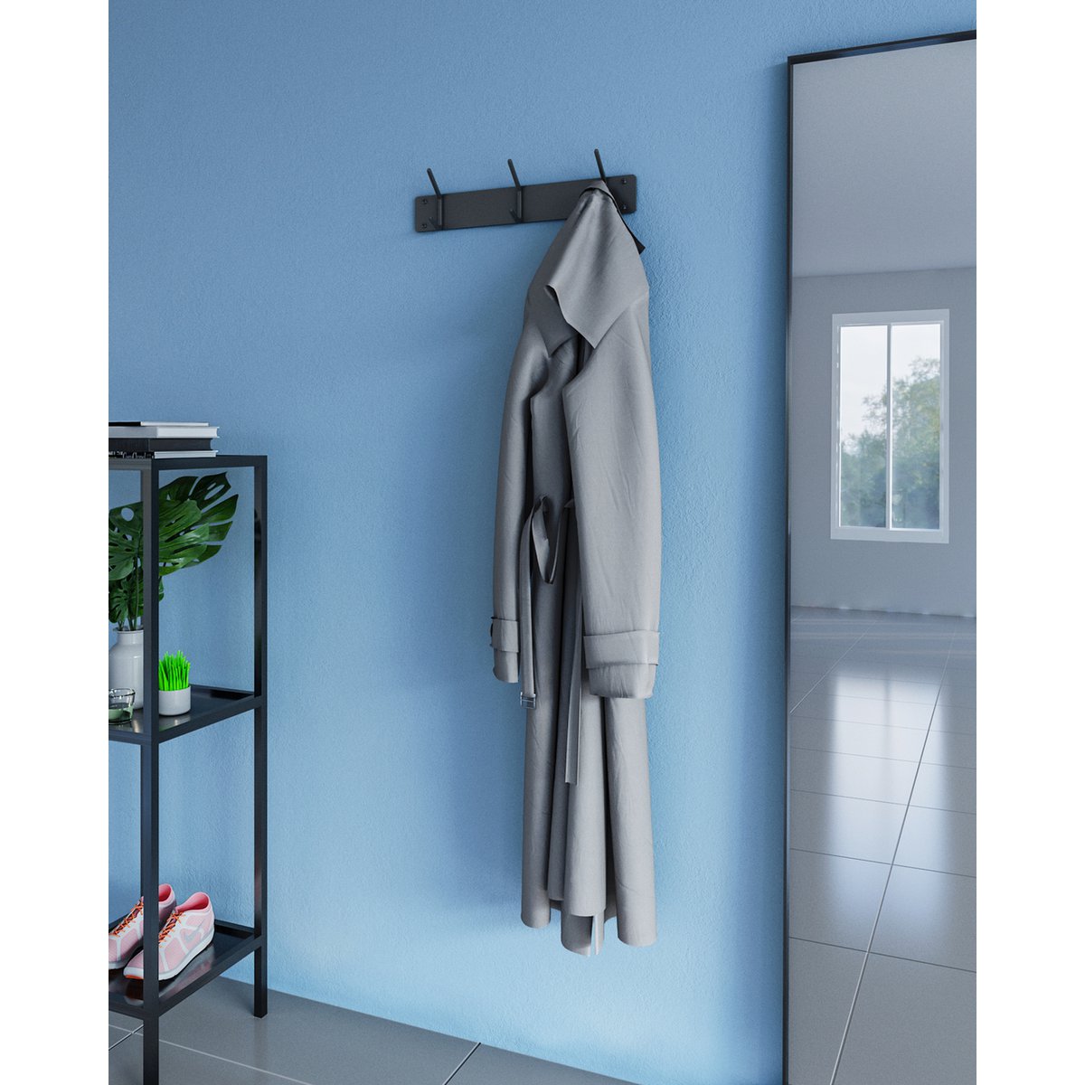 Gorillz Mystique Three - Industrial - Wandgarderobe - Wandgarderobe - Schwarz