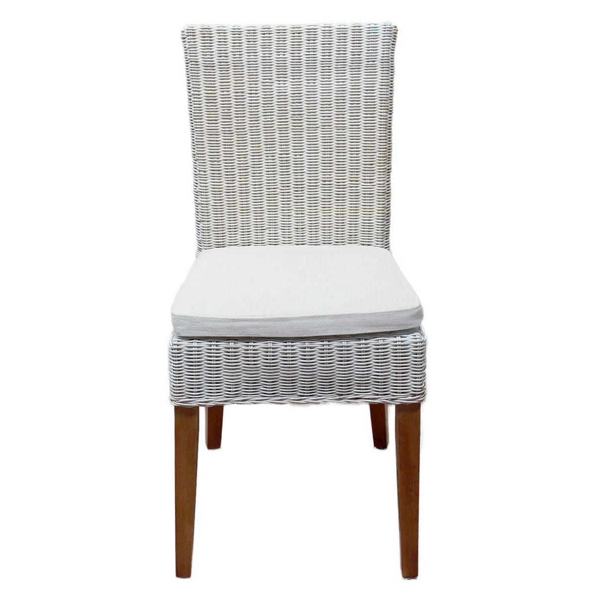 Esszimmer Stühle 6 Stück Rattanstühle Esstisch Stühle Wintergarten Cardine weiß