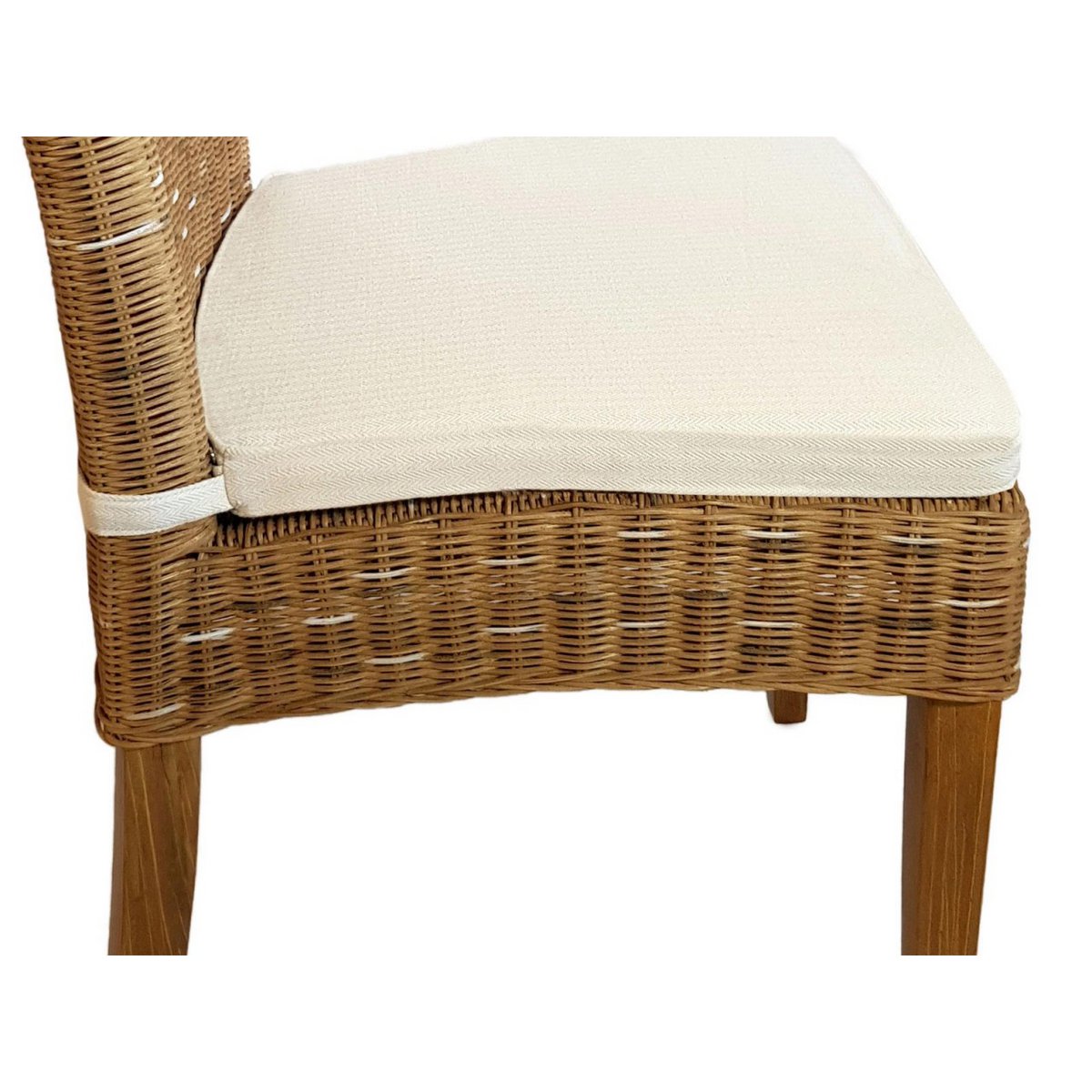 Esszimmer Stuhl Rattanstuhl Wintergarten Stuhl Korbstuhl nachhaltig Cardine cappuccino natur