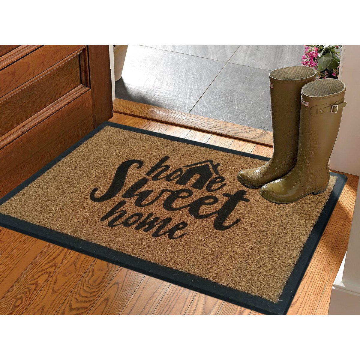 Kokosmatte 60 x 40 cm Fußmatte Türvorleger Fußabtreter Schmutzfangmatte Haustür