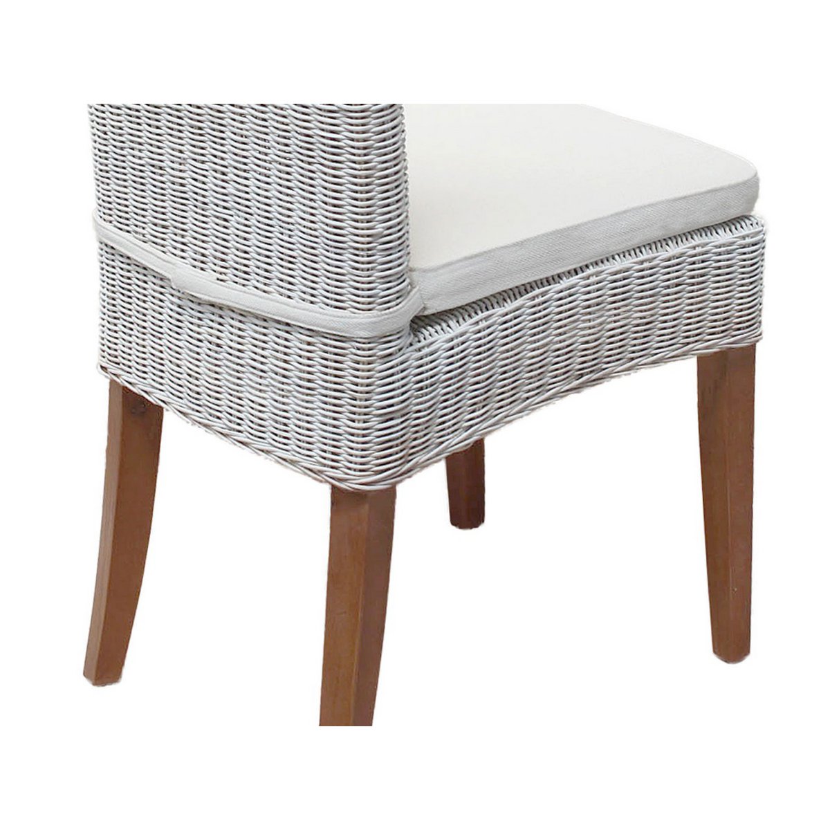 Esszimmer Stühle 6 Stück Rattanstühle Esstisch Stühle Wintergarten Cardine weiß
